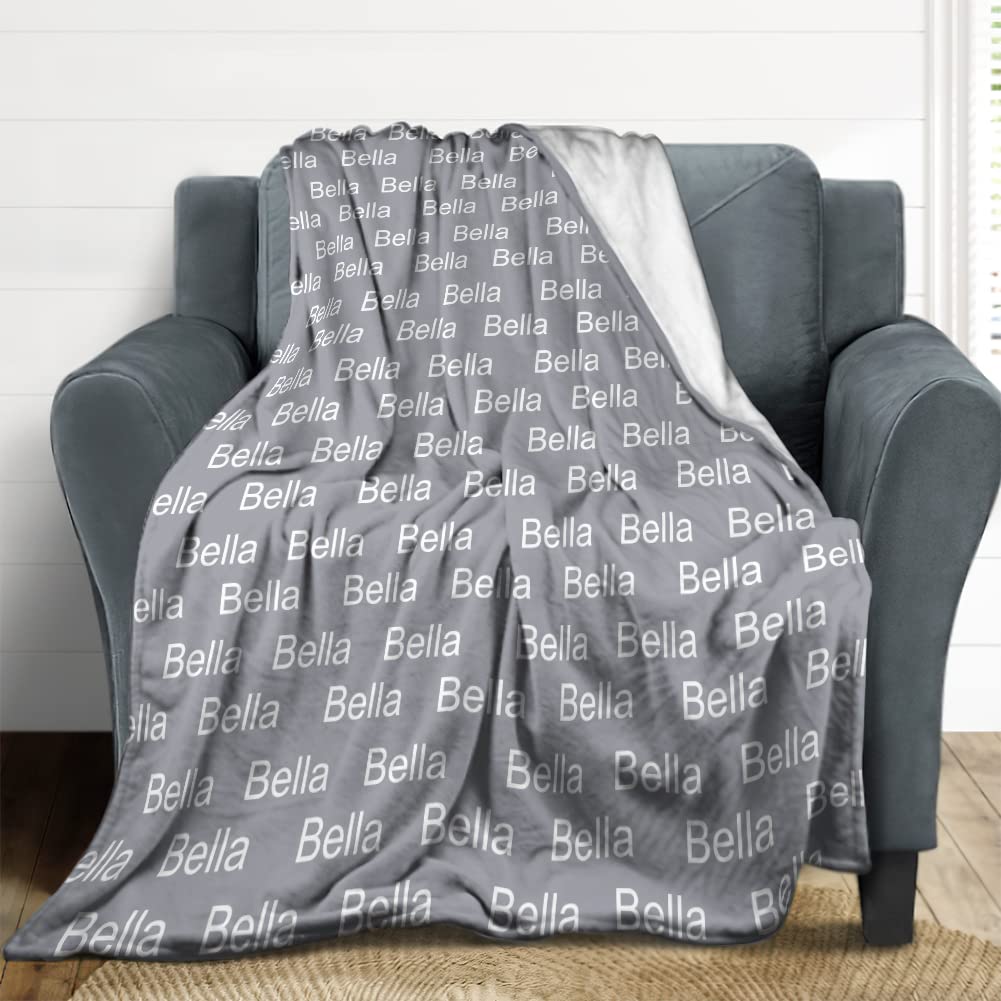 Personalized Baby Blankets with Custom Name - Soft Swaddle Blankets for Newborns, Toddlers & Kids | Perfect Baby Shower Gift & Birthday Present for Boys & Girls | Nursery Essential, Photo Prop, Travel Blanket | Ideal for Cuddling, Swaddling & Comfort | Great for Home, Travel, Photography & Everyday Use