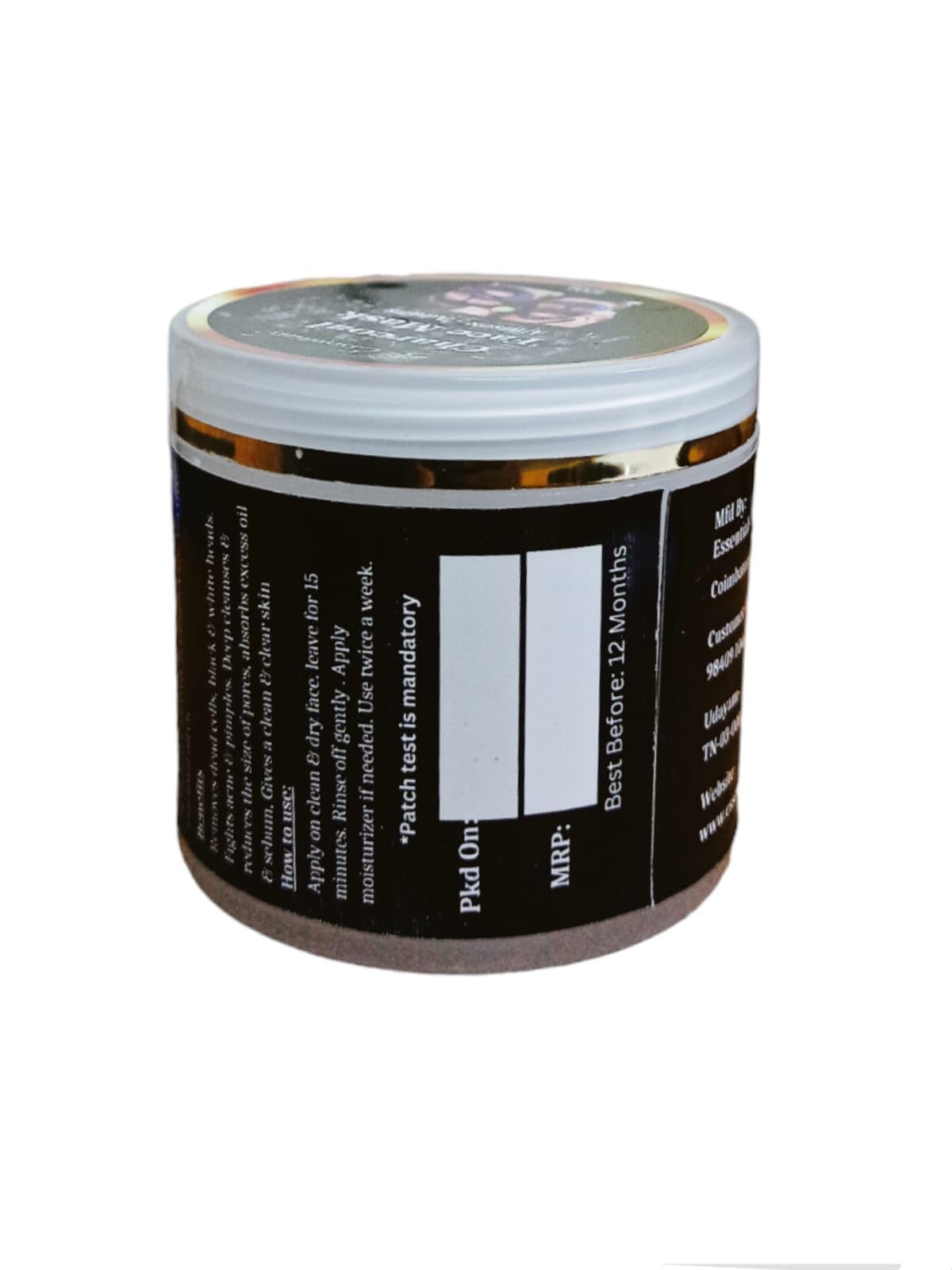 Natural Handmade Activated Charcoal Face Mask for Oily & Acne-Prone Skin - 100g with Bamboo Charcoal & Bentonite Clay - Enriched with Almond Oil & Vitamin E - Deep Cleansing & Detoxifying for Clearer Skin - Perfect for Daily Skincare Routine & Spa Treatments