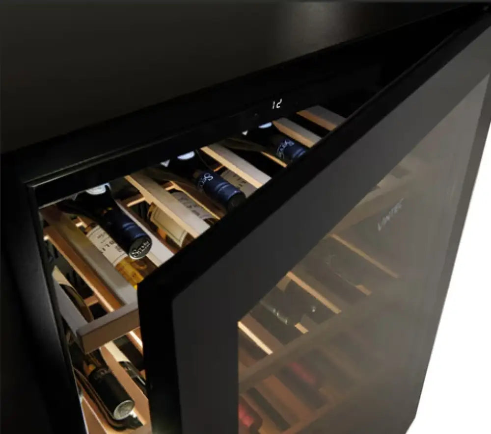 Vintec VWS050SBB 50-Bottle Wine Cooler Refrigerator - Black Glass Door for Home, Office, or Restaurant Wine Storage & Display