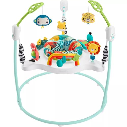 Fisher-Price Baby Activity Center with Spinning Seat - Interactive Learning Toy with Lights, Music & Hands-On Play for Infants 6-12 Months, Adjustable Height up to 25 lbs - Perfect for Playtime, Tummy Time & Early Development