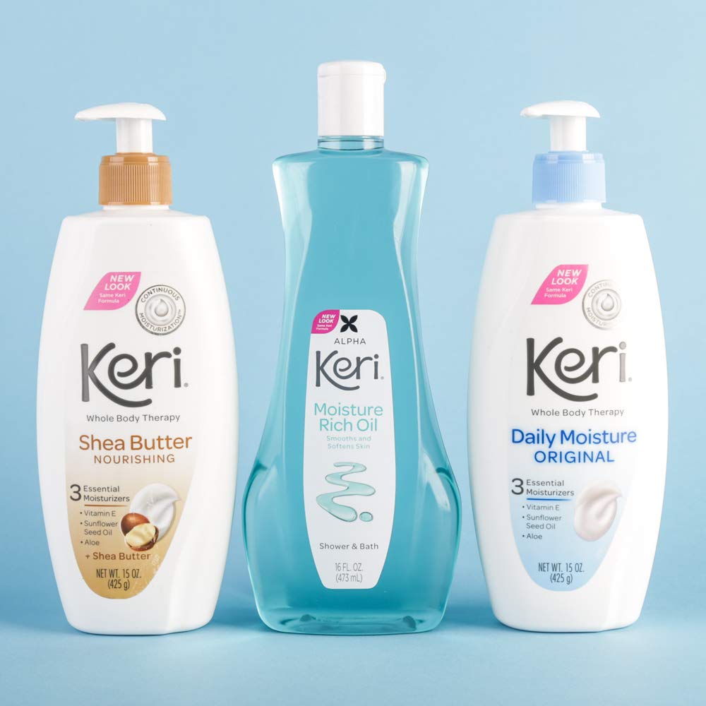 Keri Nourishing Shea Butter Body Lotion - 15oz | Ultra Hydrating Moisturizer for Dry Skin | Perfect for Daily Use & After Shower Care