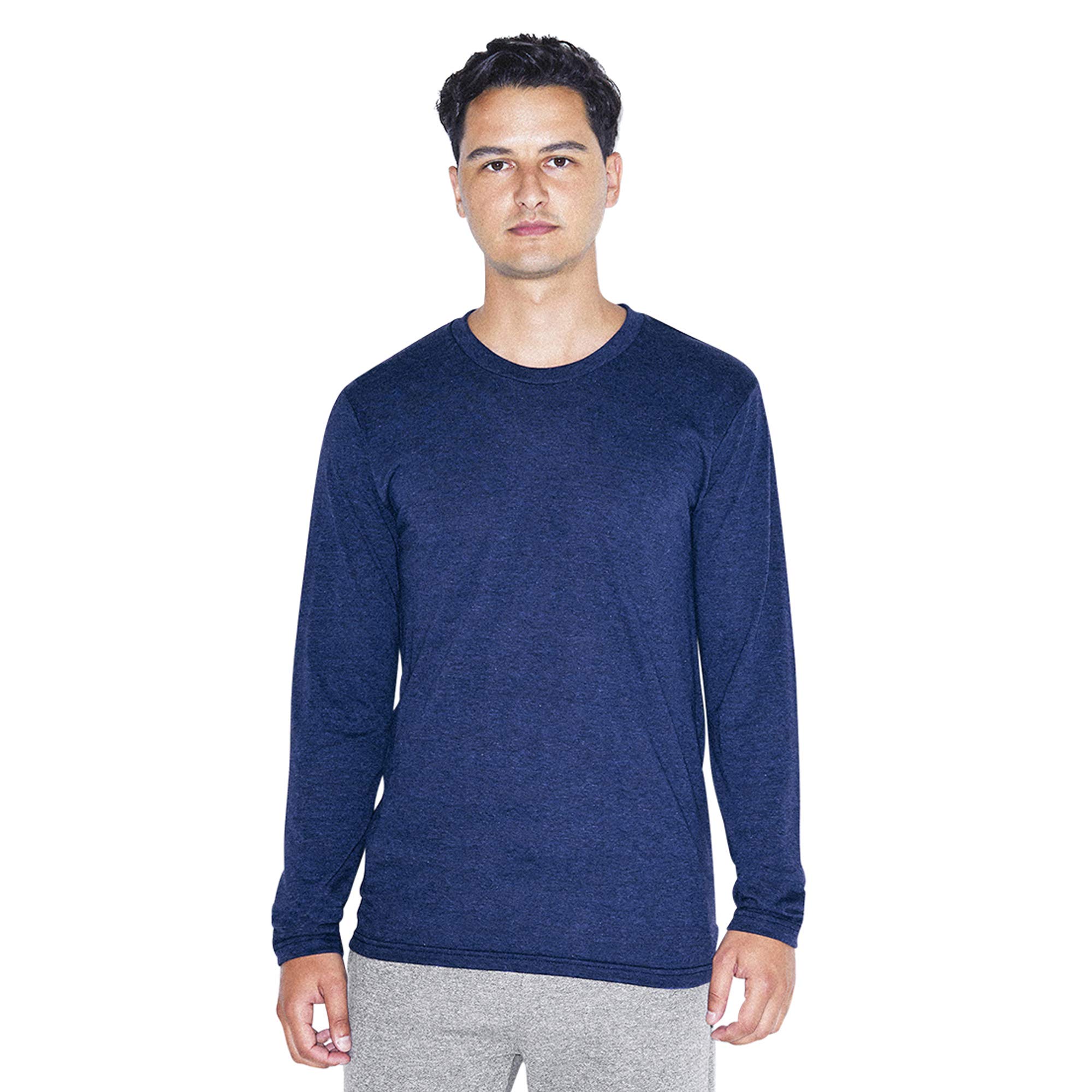 American Apparel Unisex Tri-Blend Long Sleeve T-Shirt | Soft Cotton Blend Tee for Men & Women | Perfect for Casual Wear, Layering & Everyday Comfort