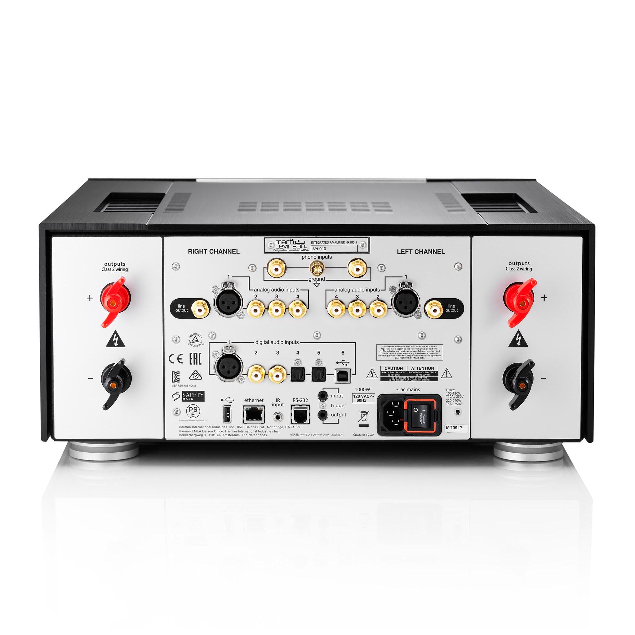 Mark Levinson No585.5 Integrated Amplifier - High-End Audio Power for Home Theater & Music Systems | Perfect for Audiophiles & Home Entertainment