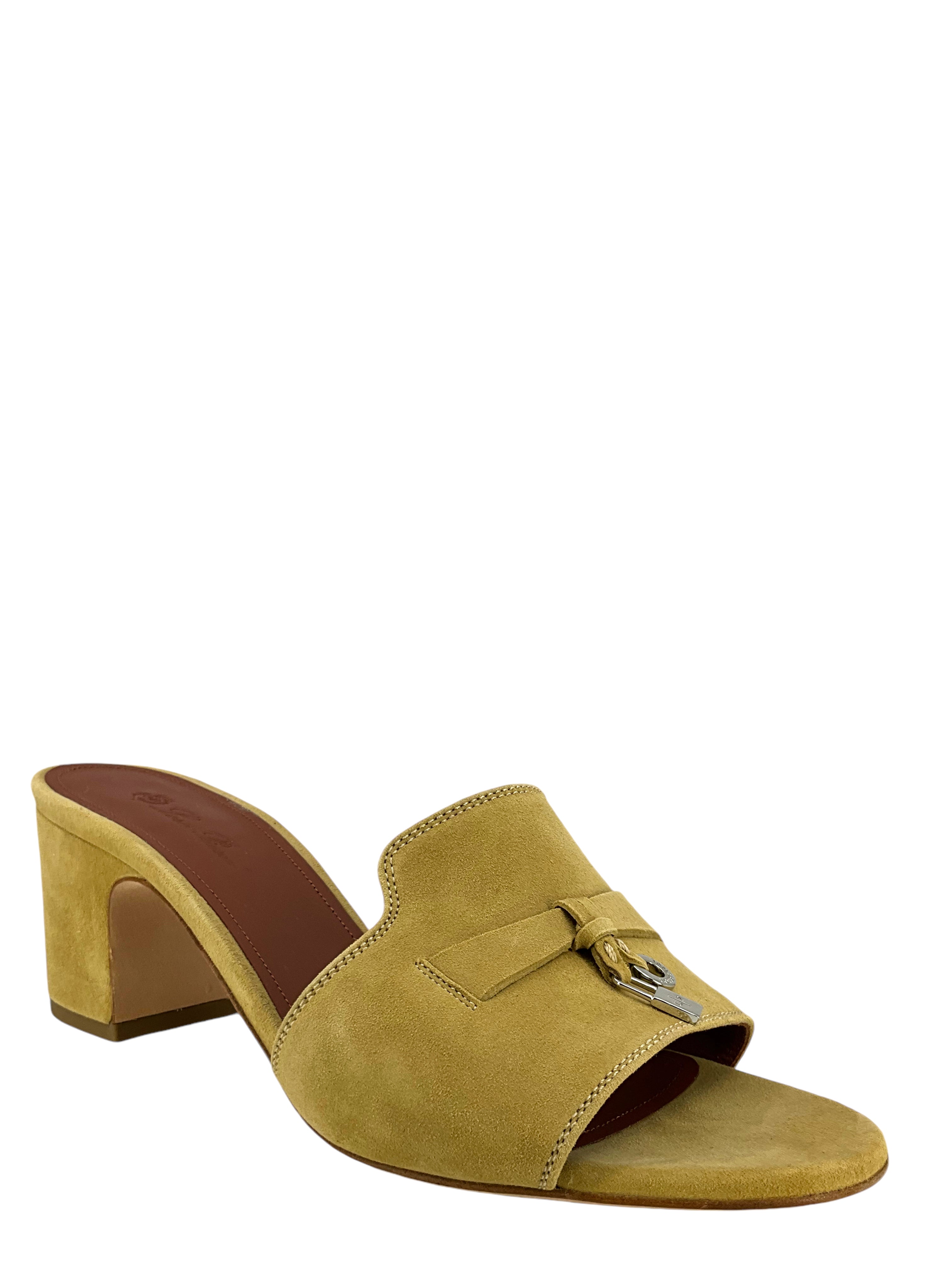 Loro Piana My Charms Suede Slide Mules Women's Size 7.5 | Comfortable Summer House Slippers for Indoor & Outdoor Wear