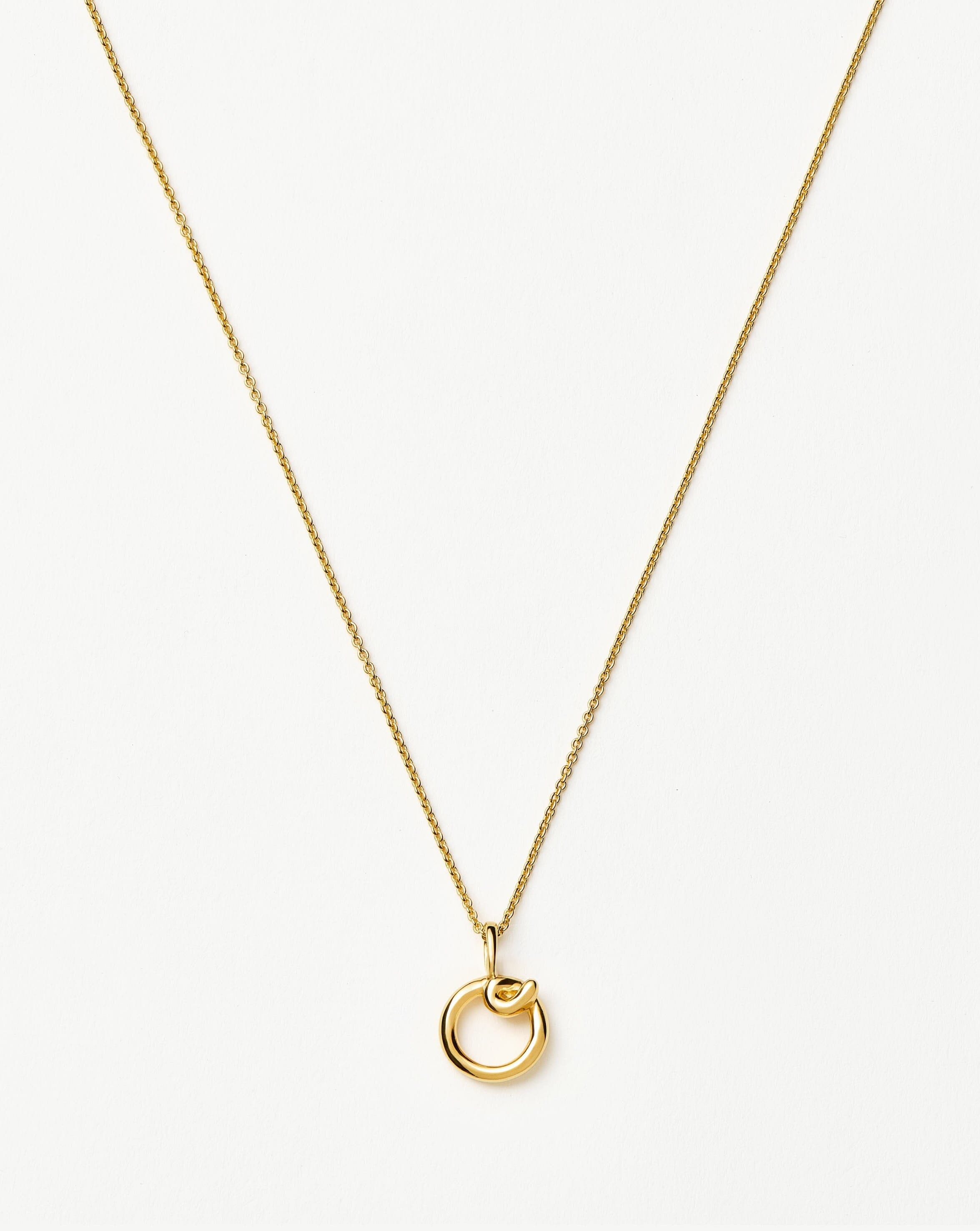 Curly Molten Mini Initial Necklace - 18k Gold Vermeil Personalized Jewelry for Women | Perfect for Gifts, Anniversaries & Everyday Wear