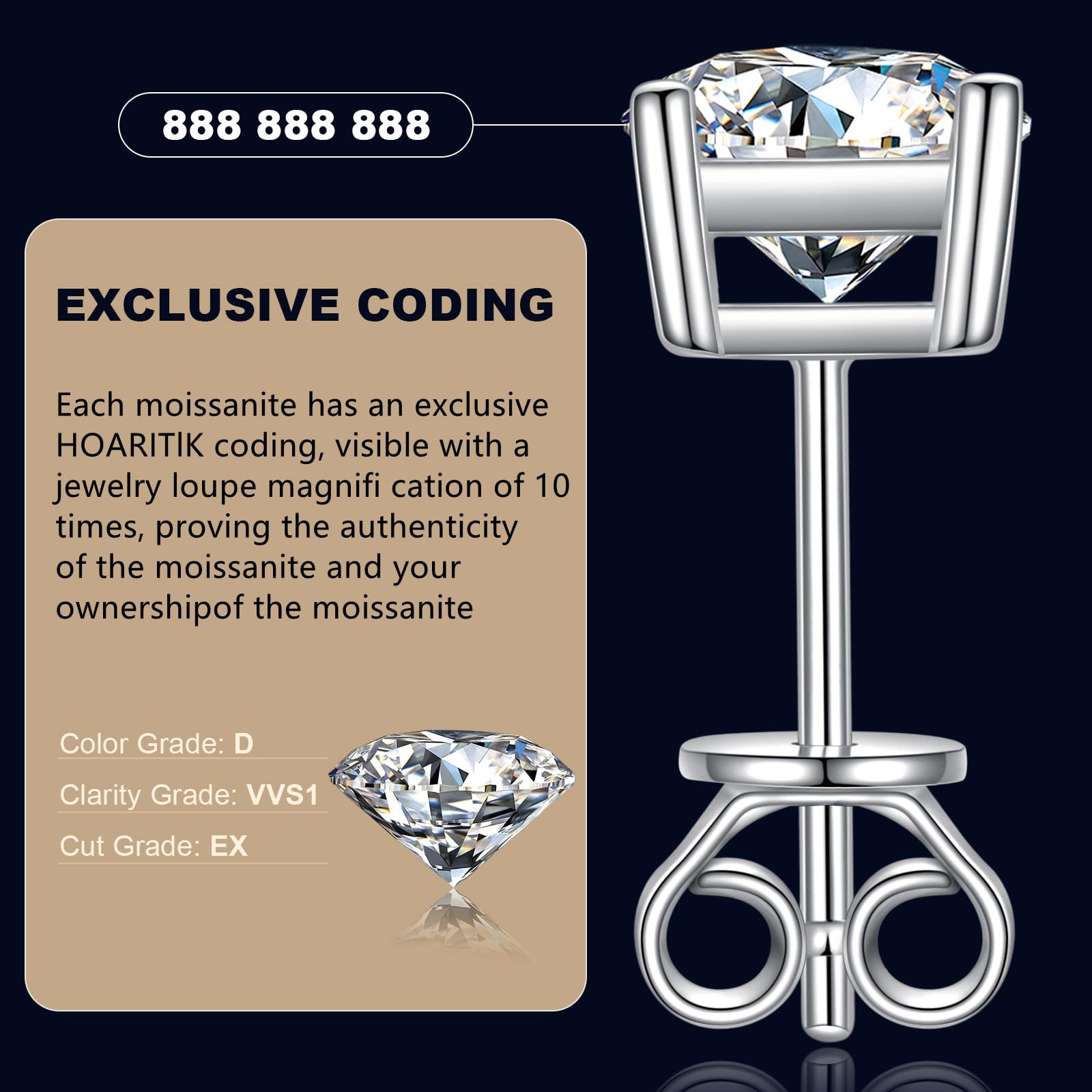 Moissanite Stud Earrings for Women & Men 0.6Ct-4Ct - Durable Hypoallergenic Wedding Jewelry Set | Perfect Anniversary, Birthday, Christmas, Valentine's Day, Mother's Day Gift for Wife, Girlfriend, Mom, Daughter | Ideal for Engagement, Proposal, Party, Date Night & Special Occasions
