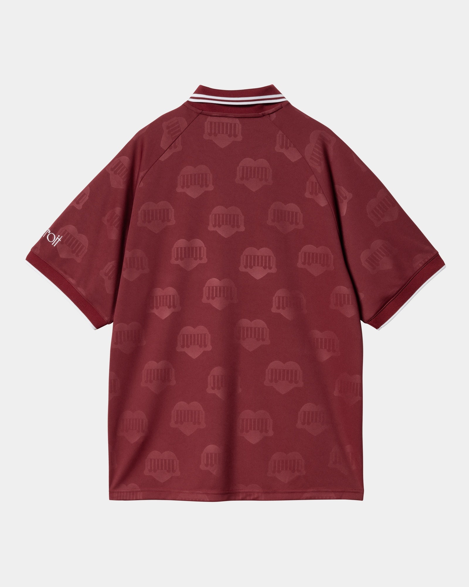 Hartt’s Football T-Shirt for Men - Mulberry Heart Train Jacquard Design - Perfect for Game Day, Training, and Casual Wear