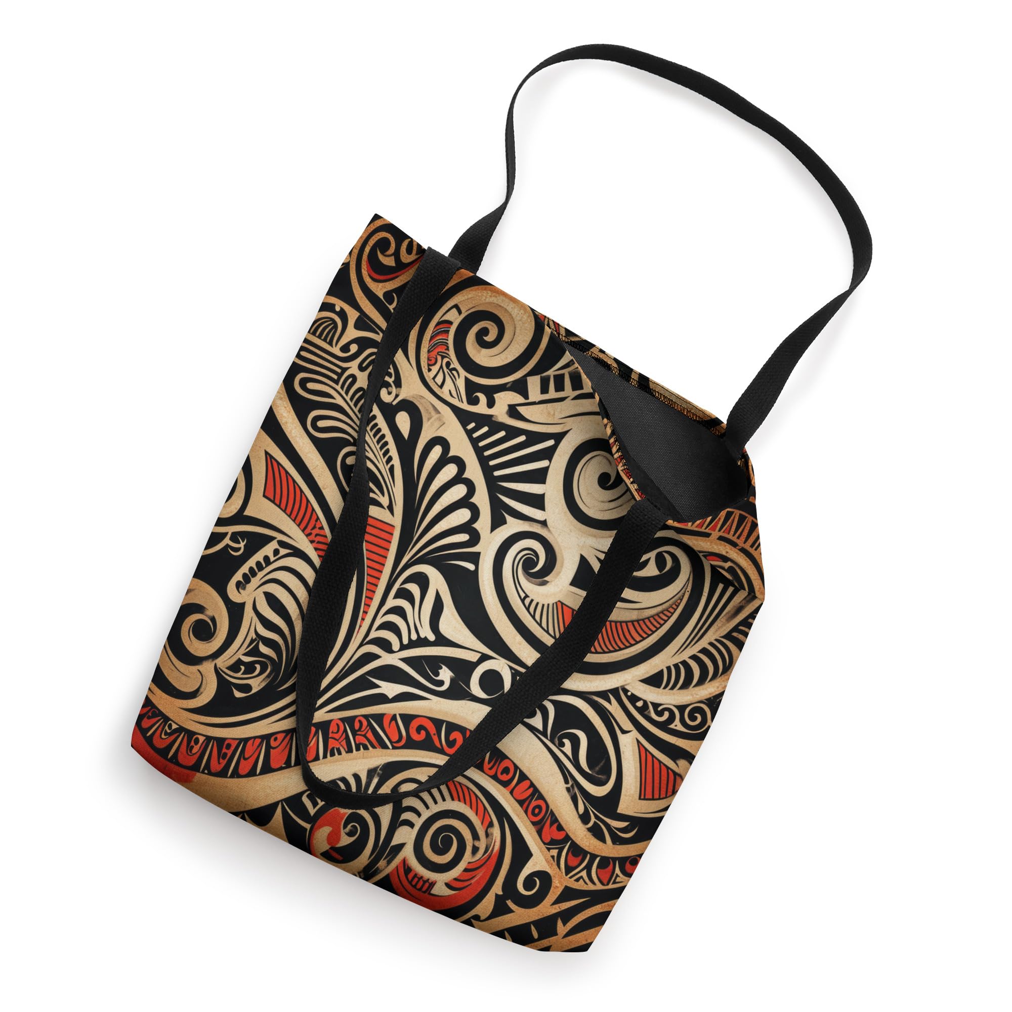 Stylish Maori Pattern Tote Bag - Eco-Friendly Canvas Shopping Bag for Women & Men - Perfect for Beach, Grocery Shopping & Daily Use