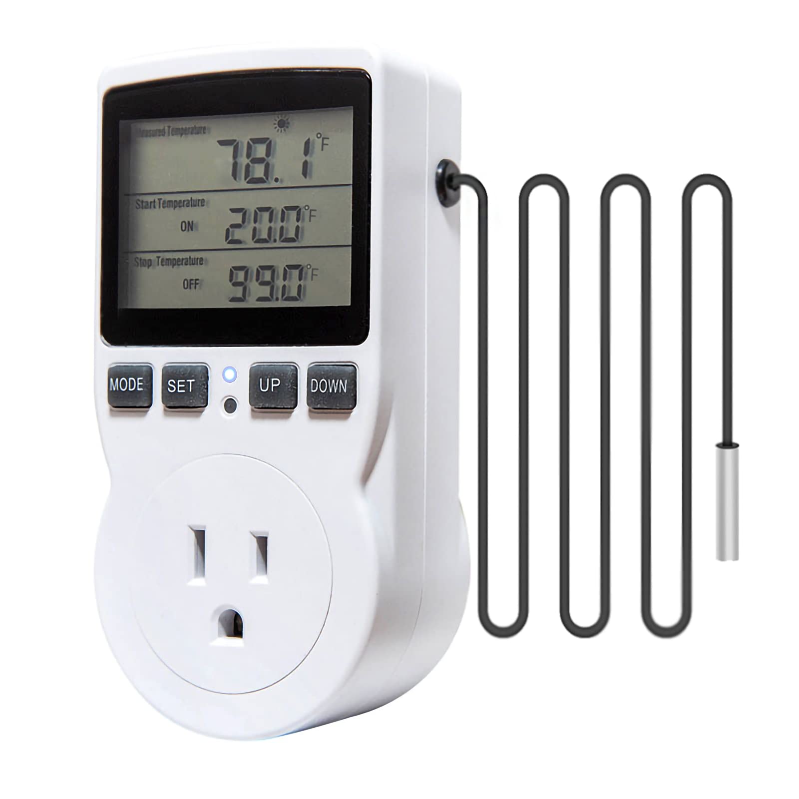 KUMADAI Above Ground Pool Heater with Smart AC Thermostat - Portable Electric Tankless Water Heater for Pools, Hot Tubs & Spas - Indoor/Outdoor Temperature Controller with Immersion Sensor (Perfect for Backyard Swimming Pools, Jacuzzis & Patio Heating)