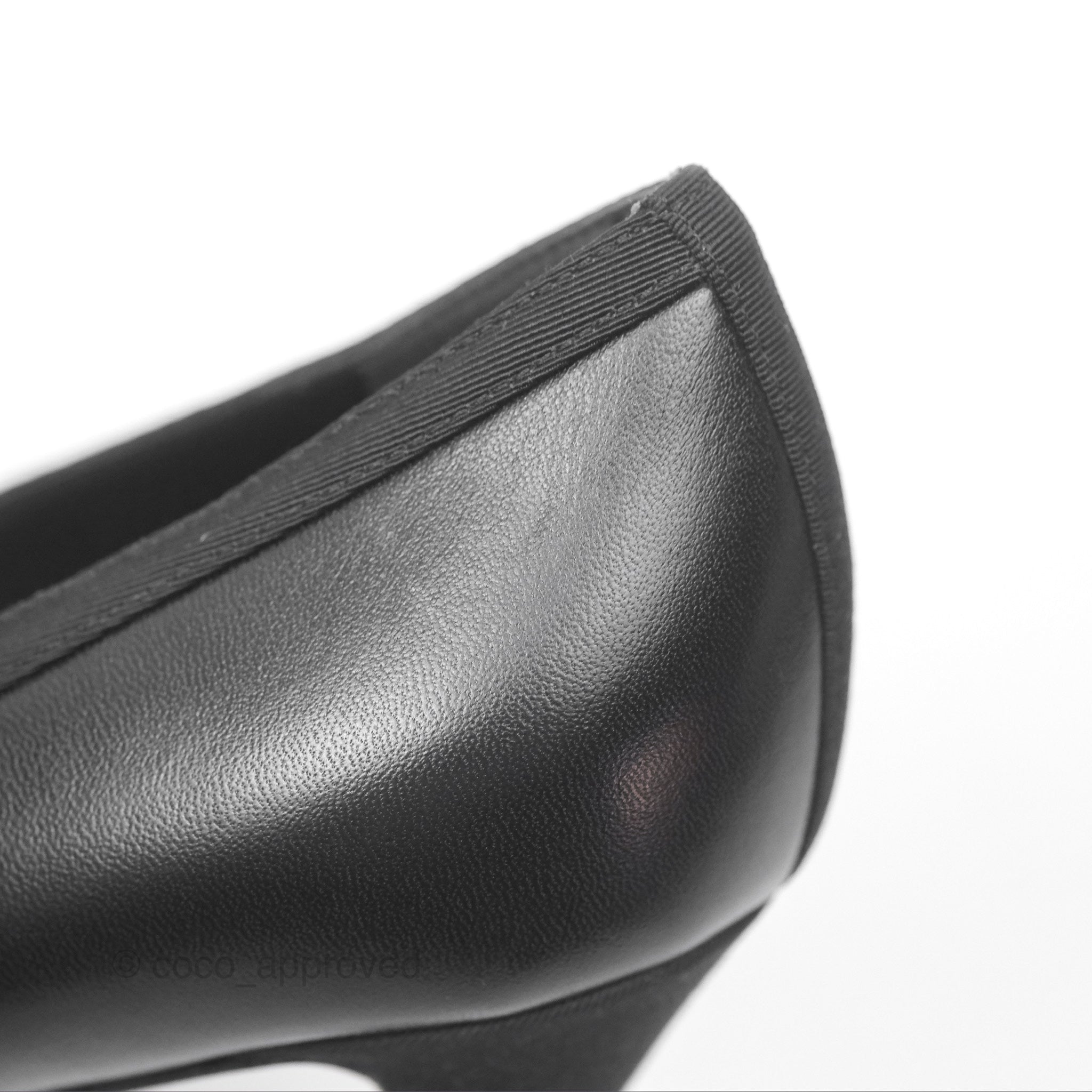 Chanel Classic CC Black Lambskin Heels Women's Size 39.5 - Luxury High Heel Pumps for Evening Parties & Formal Events