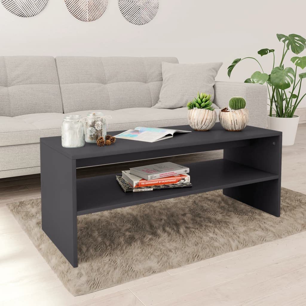 Modern Coffee Table with Storage - 39.4