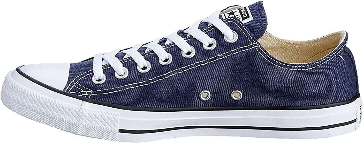 Converse Chuck Taylor All Star Low Top Sneakers - Classic Navy Canvas Shoes for Women & Men (Size 10 Women/8 Men) - Perfect for Casual Wear, Street Style & Everyday Comfort
