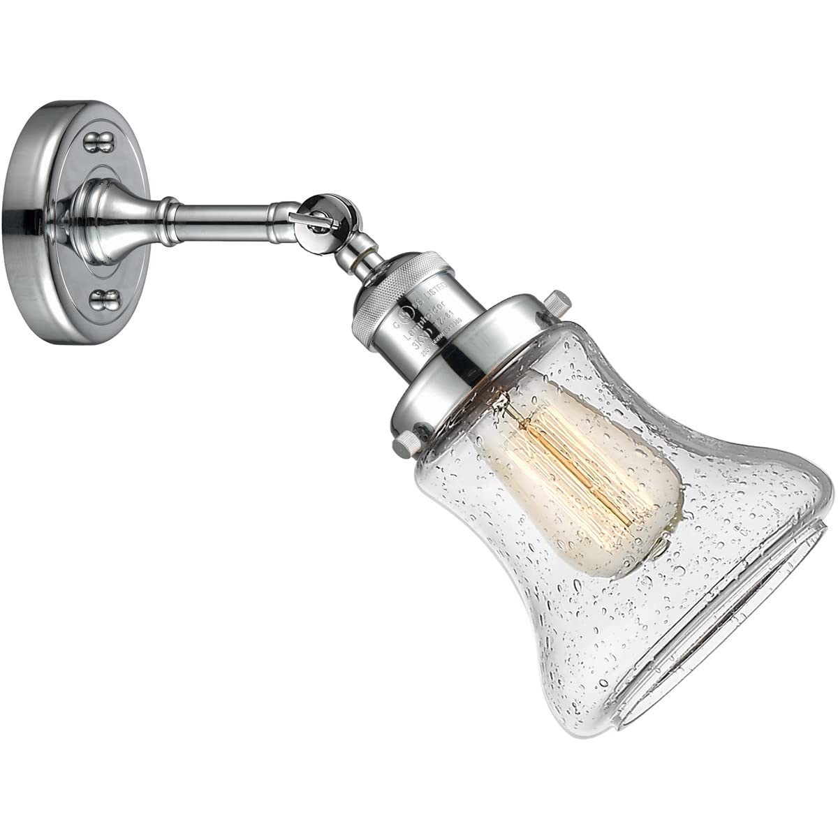 Innovations INNO203-PC-G194-LED Chrome LED Wall Sconce Light Fixture - Modern Dimmable Lighting for Bedroom, Hallway & Living Room Decor