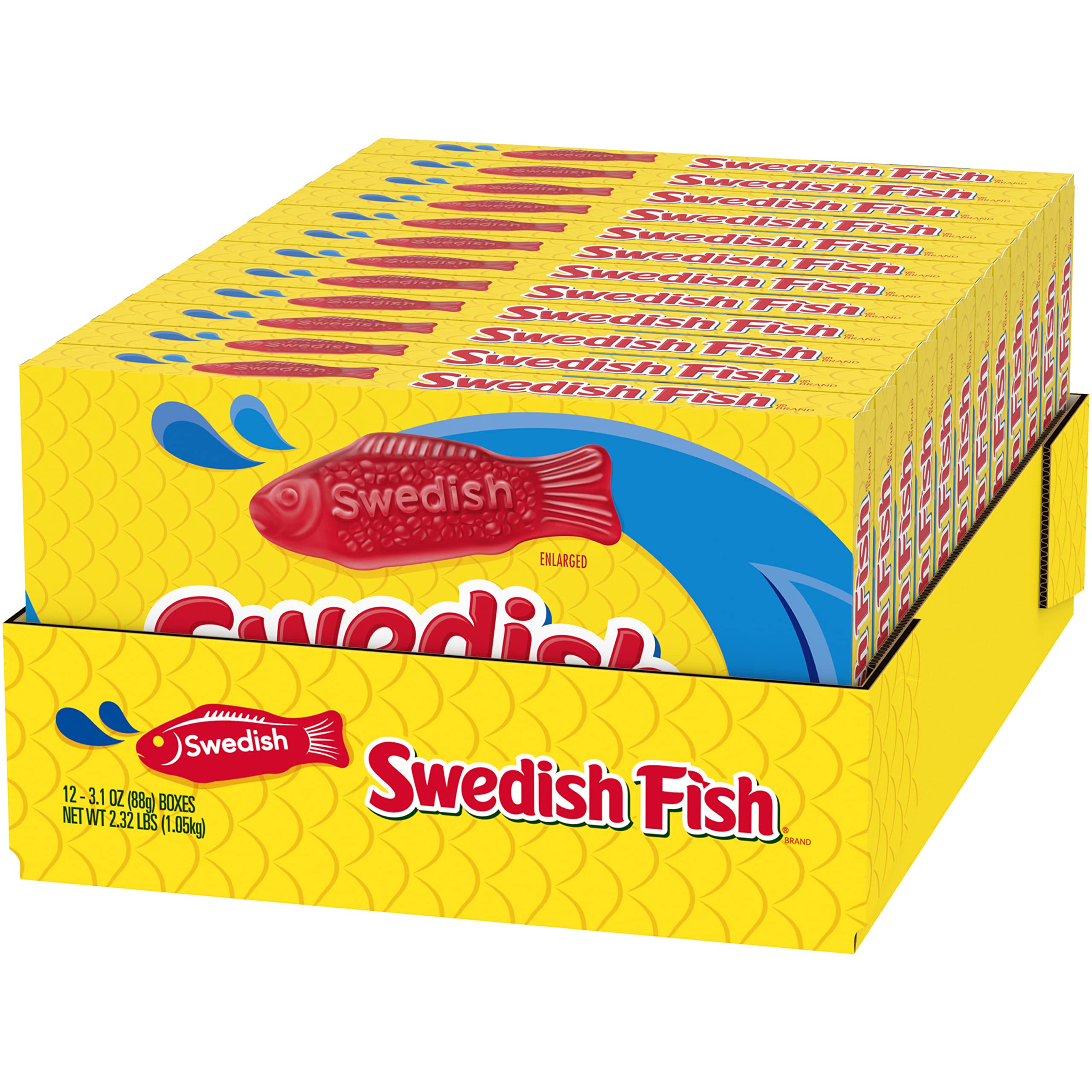 SWEDISH FISH Soft & Chewy Candy - Bulk 12 Pack (3.1 oz Boxes) - Easter Candy for Parties, Gifts & Movie Night Snacks