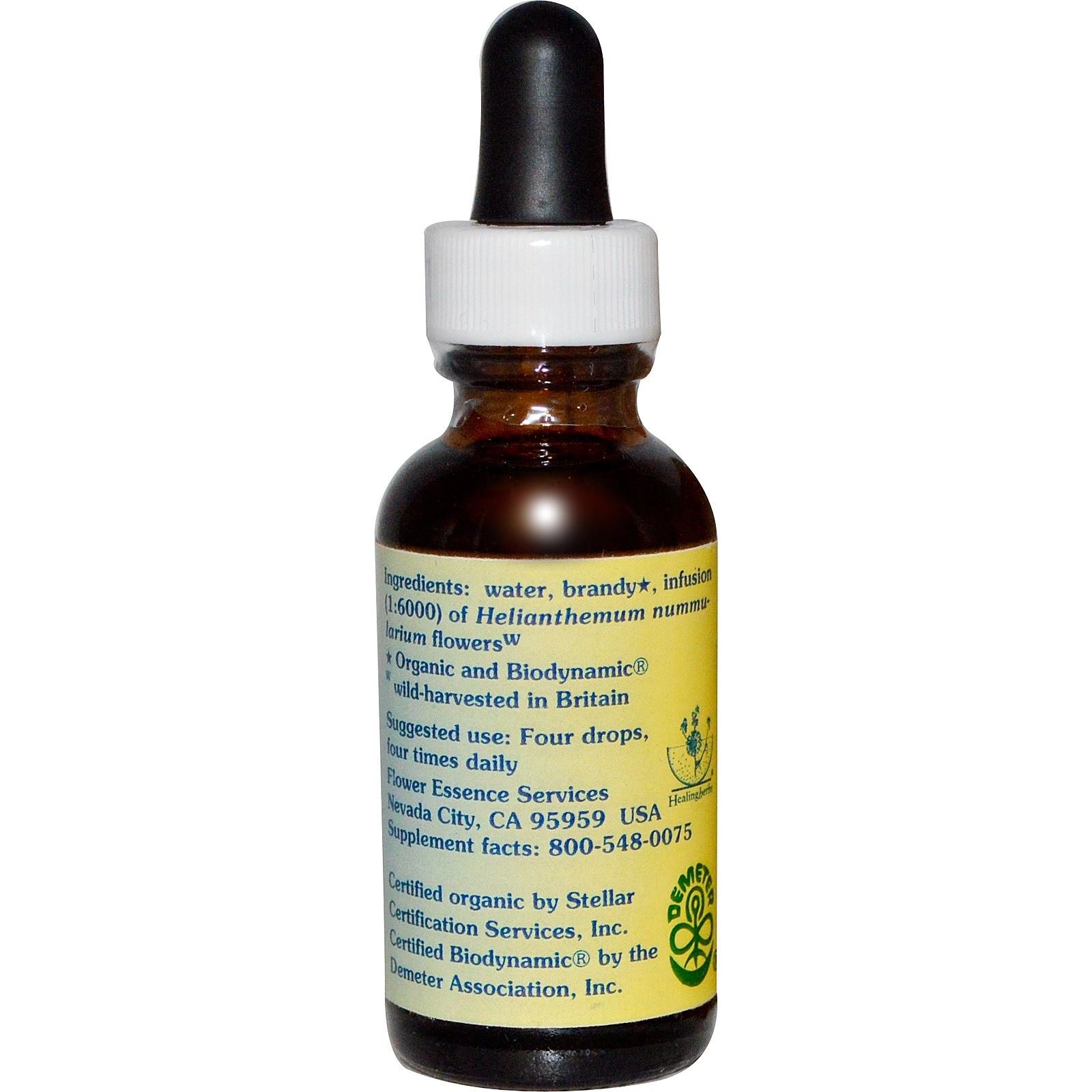 Rock Rose Flower Essence Herbal Supplement - 1 Ounce Dropper Bottle for Stress Relief & Emotional Balance | Natural Remedy for Anxiety, Sleep Support & Holistic Wellness