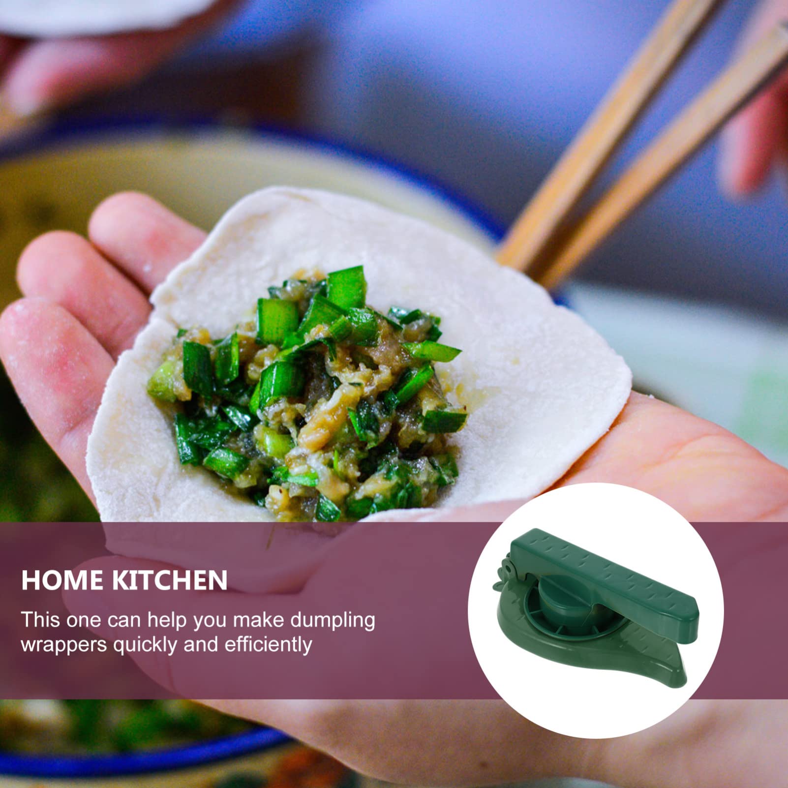 HEMOTON Dumpling Maker Press - DIY Dumpling Wrapper Mold, Pastry Press Tool for Pierogi, Taco, Pizza - Electric & Manual Dough Press with Rotating Function - Perfect for Home Cooking, Party Food Prep & Restaurant Use
