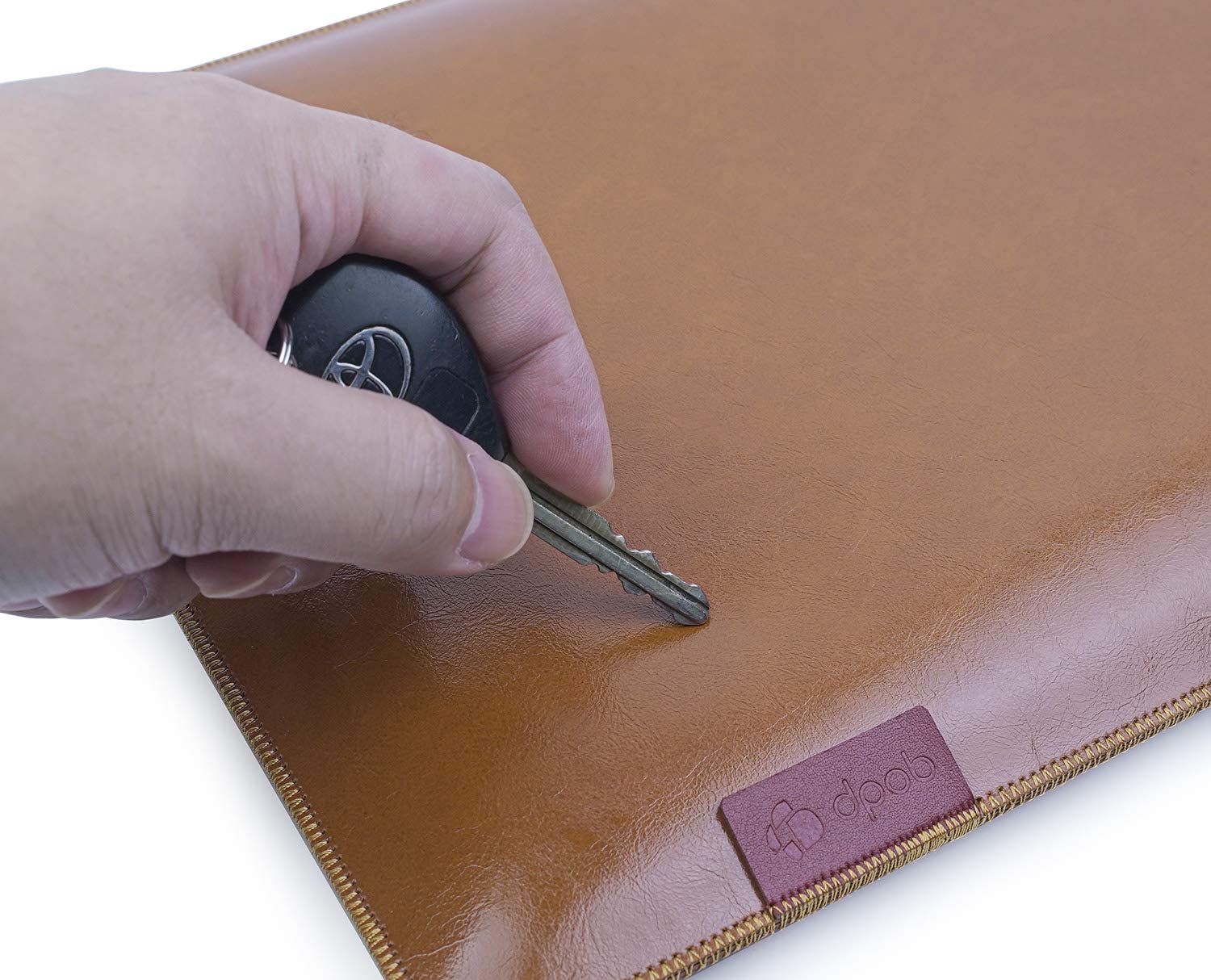 Premium Microfiber Leather MacBook Air 13 Case - Slim Protective Sleeve for MacBook Air 13/Pro 13 inch (Fits Retina Display & Older Models) - Brown Laptop Bag for Work, Travel & School