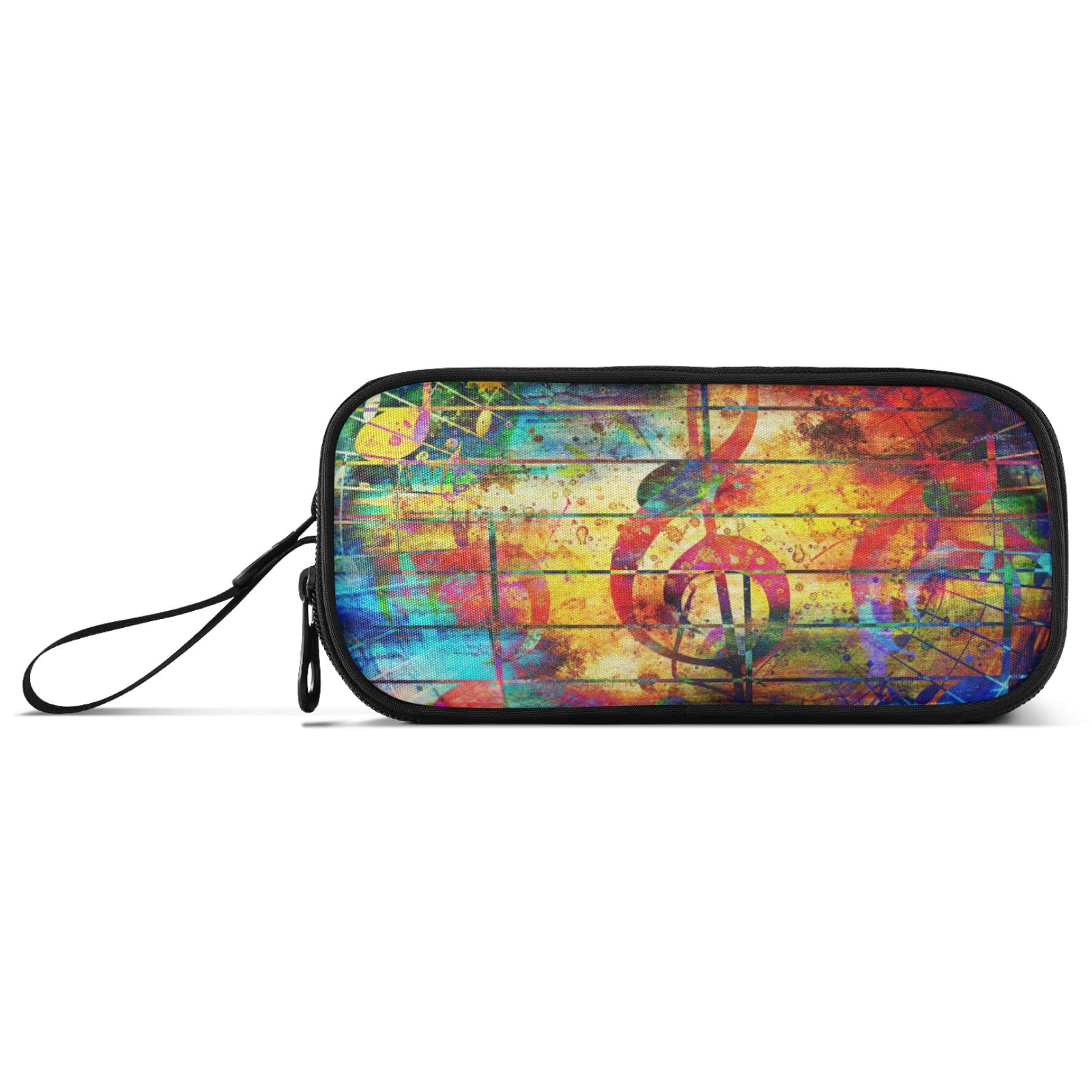 J JOYSAY Music Notes Clef Pencil Case - Large Capacity Pen Holder for School & Office - Cute Stationery Organizer for Students, Girls & Boys - Perfect for Music Lovers, Backpack Essentials & Classroom Supplies