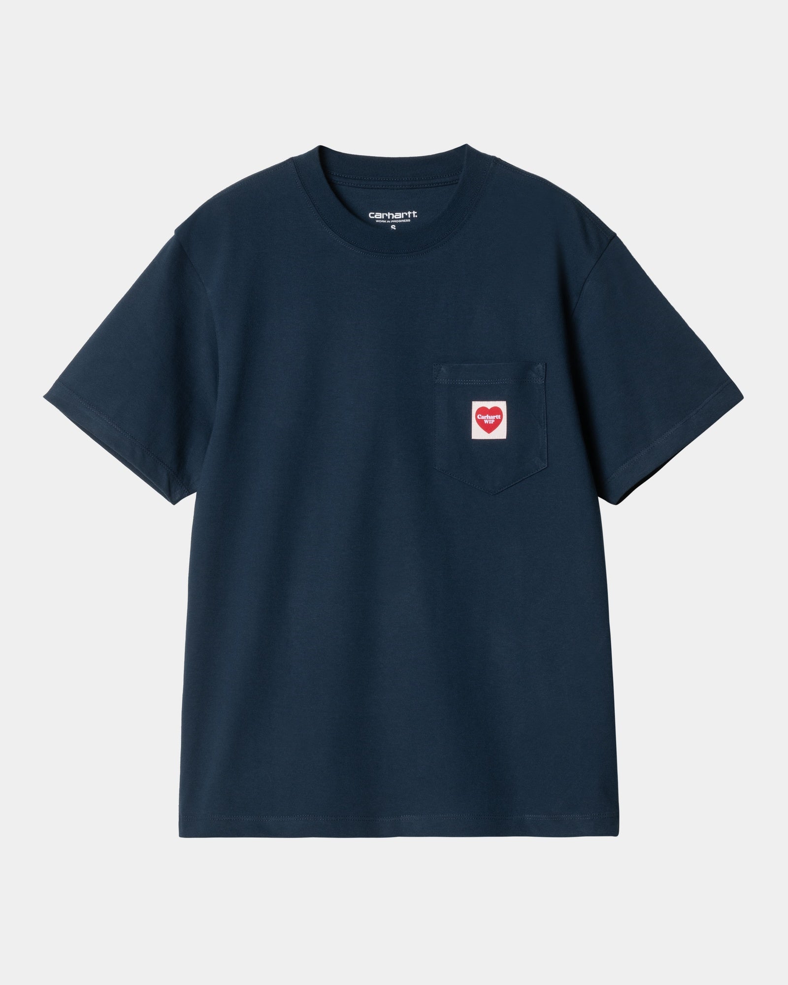 Women's Heart Print Pocket T-Shirt - Soft Cotton Casual Tee for Everyday Wear | Ink & Red Colors | Perfect for Date Nights, Casual Outings & Gifting