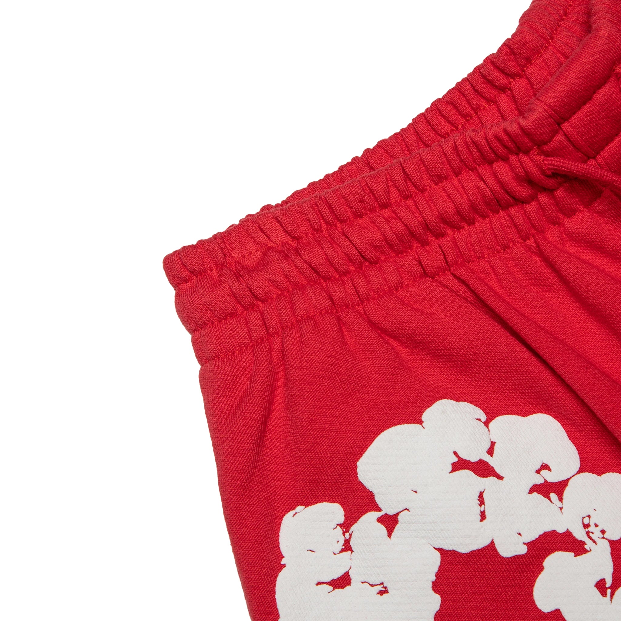 Denim Tears Cotton Wreath Red Denim Shorts for Men - Casual Summer Streetwear Shorts for Outfits & Beach Wear