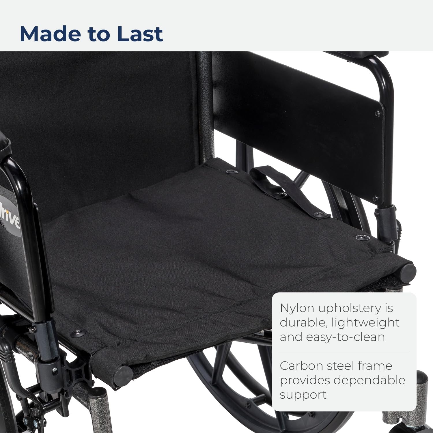Drive Medical K320DFA-ELR Cruiser III Lightweight Folding Wheelchair with Flip-Back Arms & Elevating Leg Rests - Compact Mobility Aid for Seniors & Travel (16