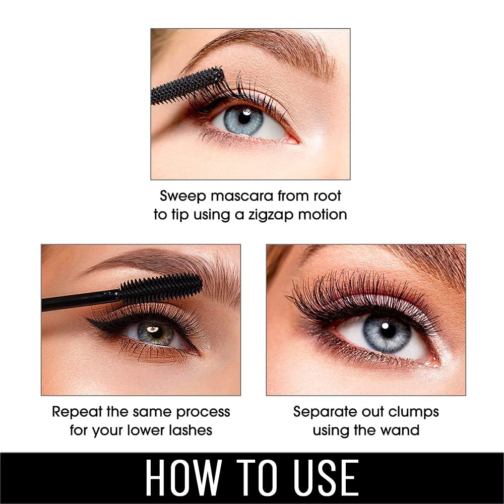 Beauty People Super Black Volumizing Mascara & Eyeliner - Waterproof, Long Lasting, Washable 12ml (Pack of 1) for Dramatic Lashes & Defined Eyes | Perfect for Day to Night Makeup, Parties, Weddings & Special Occasions