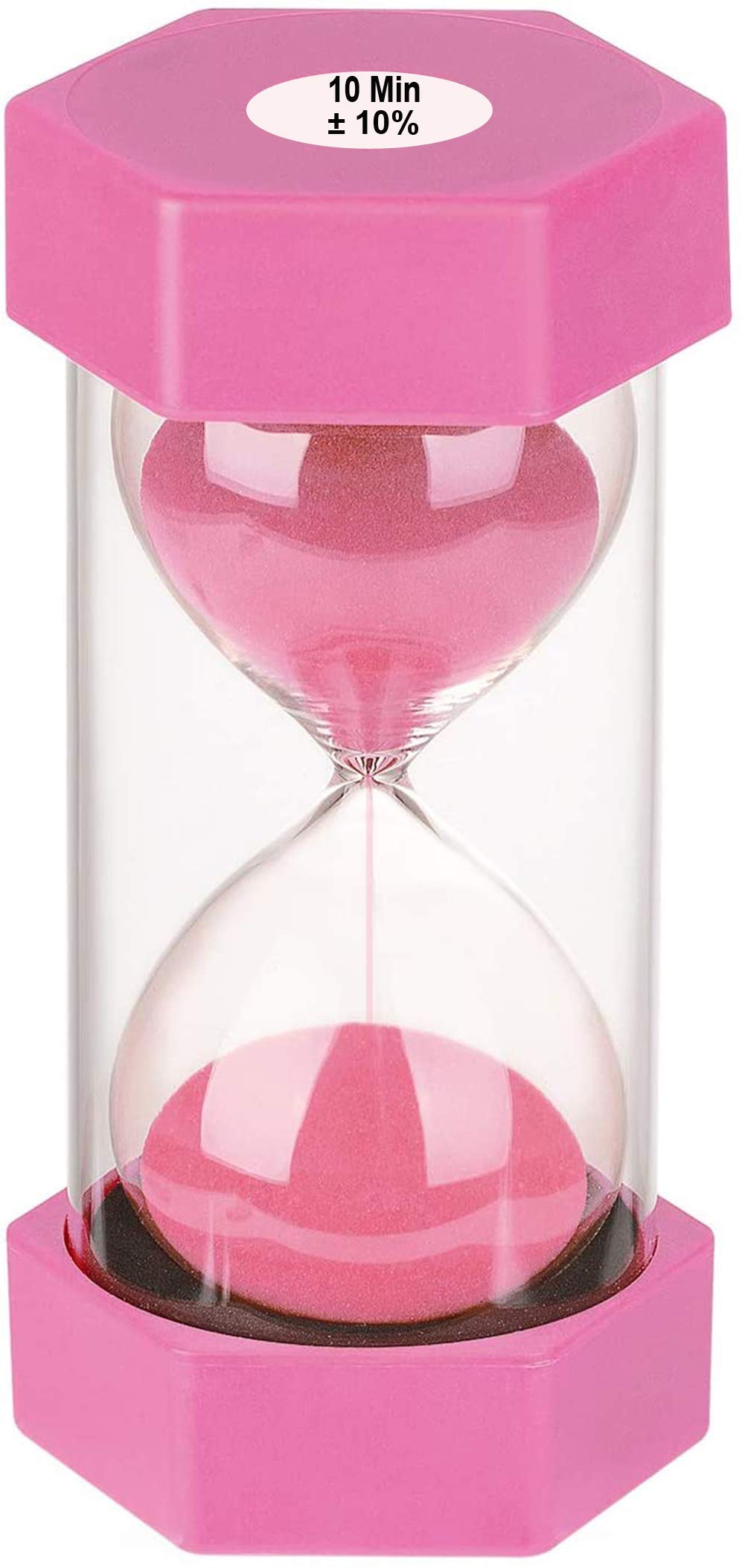 10 Minute Sand Timer - Unbreakable Plastic Hourglass for Kids, Games, Classroom & Kitchen Decor | Pink Sand Clock for Time Management, Board Games, Cooking & Study Sessions