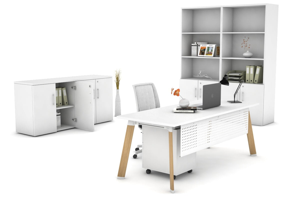 Switch Executive Desk 1800L x 800W with Cable Management - Modern Office Desk for Home & Business Workspaces