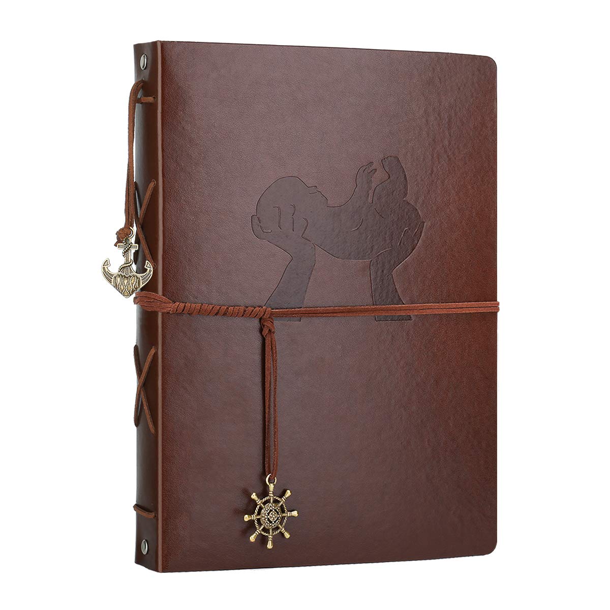 Vintage Leather Photo Album Scrapbook - Handmade DIY Wedding Memory Book, Travel Scrapbook, Baby Keepsake Journal - Perfect Gift for Mom, Women & Bridal Shower (Great for Preserving Family Photos & Special Moments)