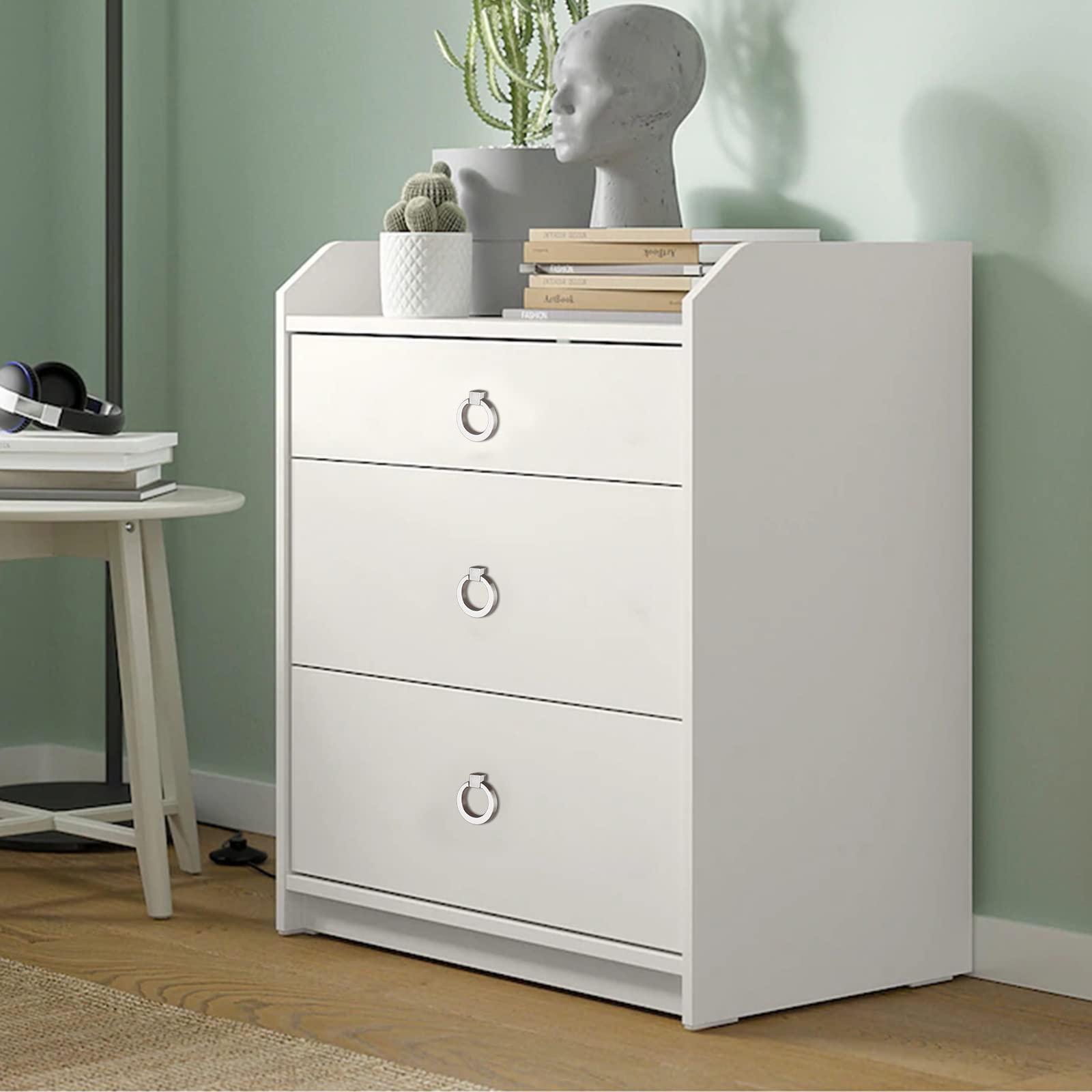 Brushed Silver Cabinet Knobs - 1.57