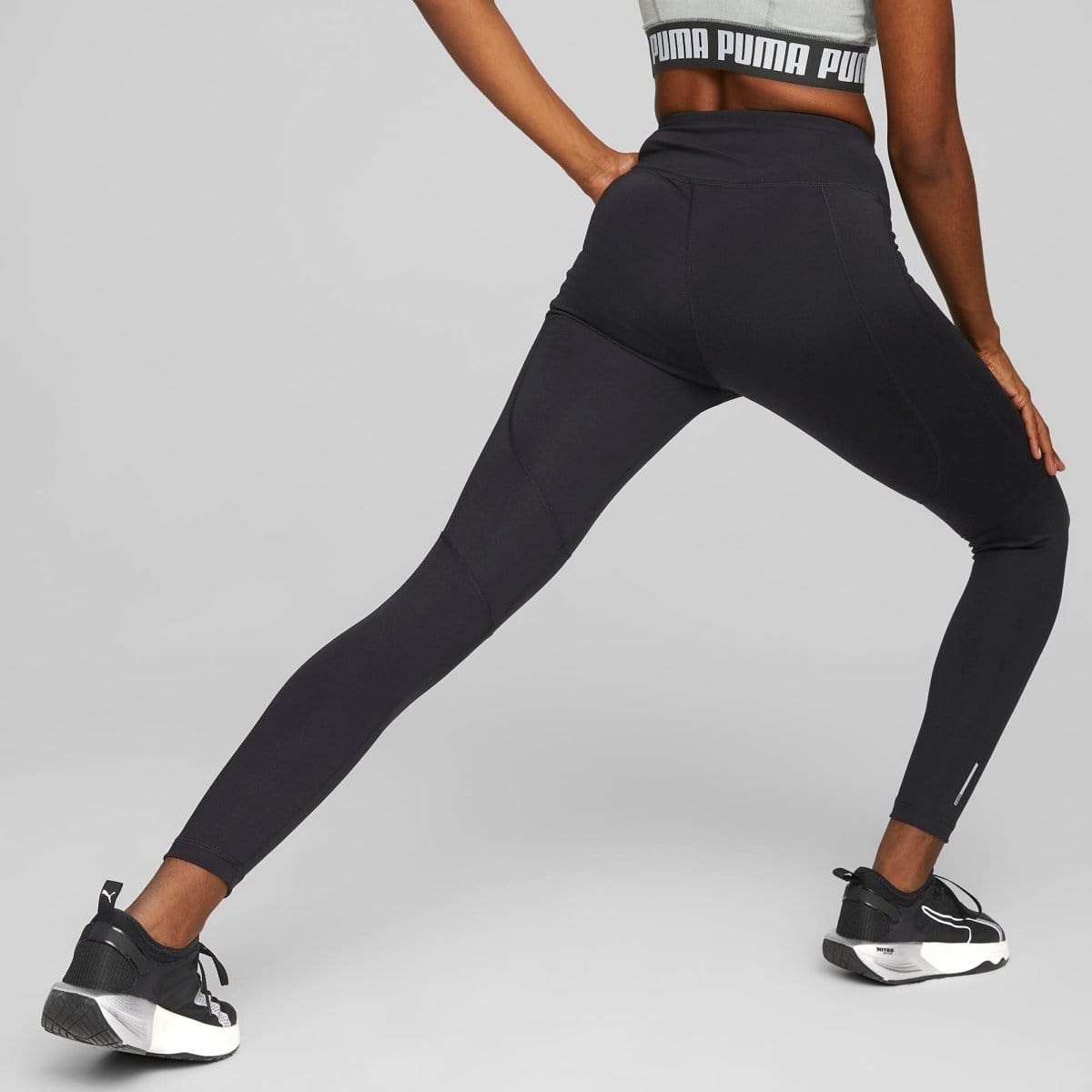 PUMA Women's Train Favorite High Waist 7/8 Black Tights - Workout Leggings for Yoga, Running & Gym - Comfortable & Breathable Activewear