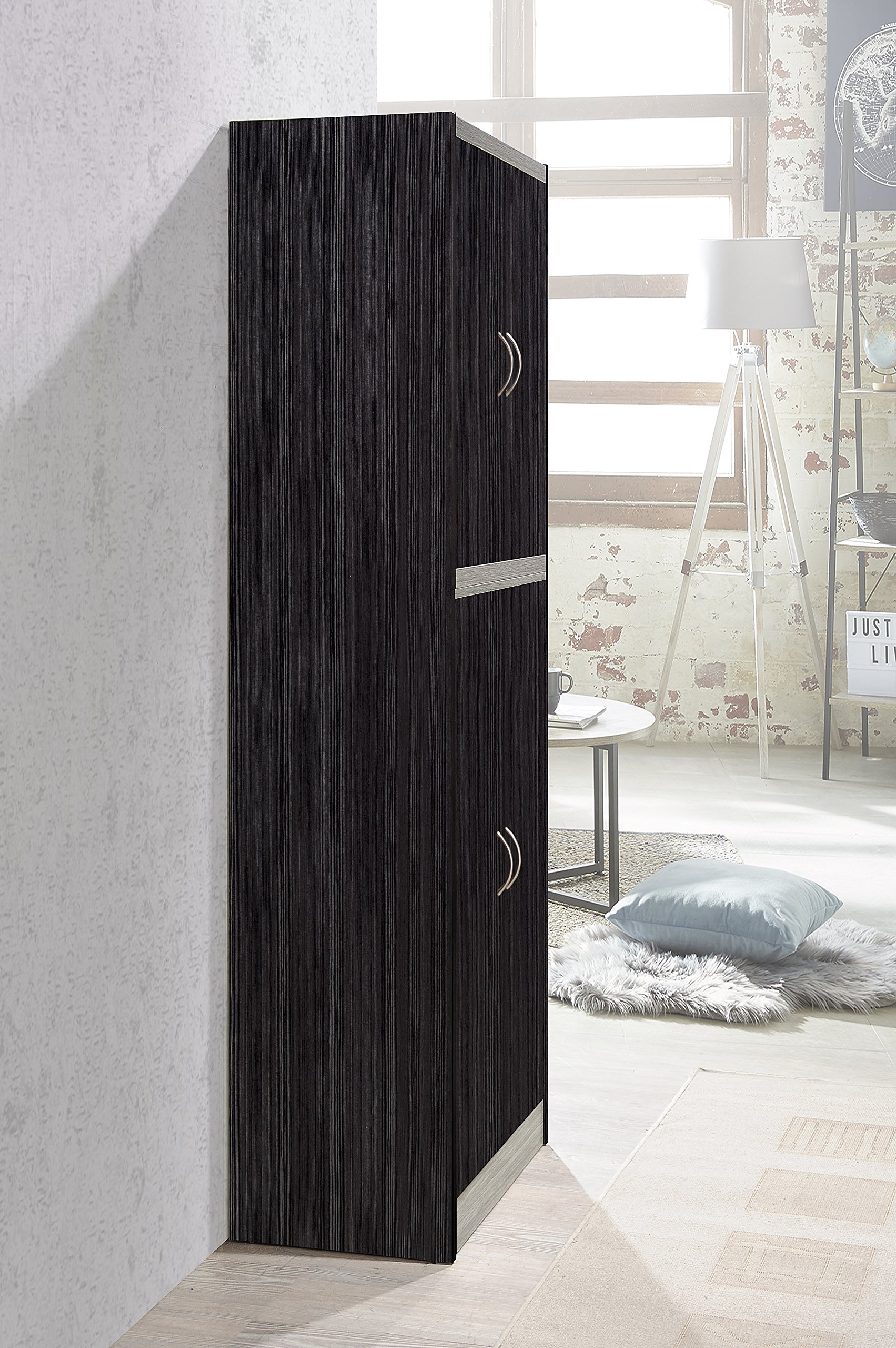 Hodedah 4-Door Kitchen Pantry Cabinet with Adjustable Shelves, Chocolate Finish - Perfect for Pantry Organization, Kitchen Storage & Small Space Solutions