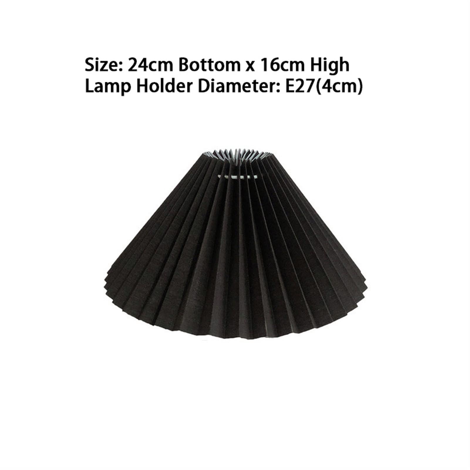 Japanese Style Pleated Fabric Lampshade - Blue Table & Floor Lamp Shade with E27 Base for Bedroom, Living Room, Office Decor | Soft Lighting for Cozy Ambiance & Relaxation