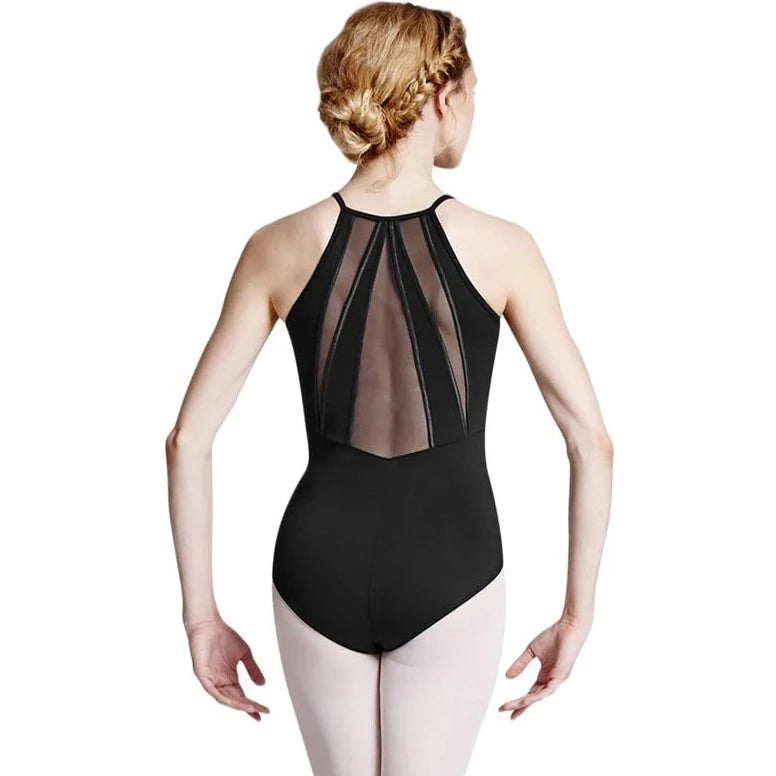 Bloch Black Powermesh Back Panel Cami Leotard for Ballet, Dance & Gymnastics - Stretch Comfort & Support for Performances & Practice