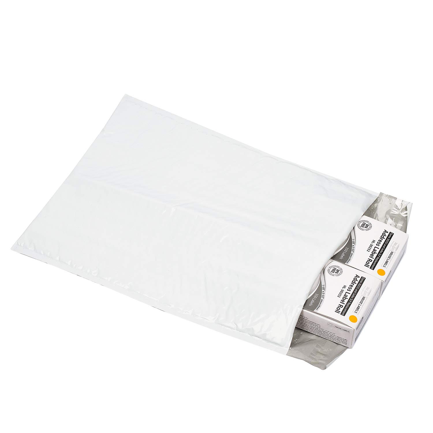 HouseLabels 9.5x14.5 Inch (Size #4) 100 Pack Durable Poly Bubble Mailers - Thick Self-Sealing Waterproof Padded Envelopes for Shipping, Mailing & Ecommerce - Perfect for Small Packages, Documents & Online Store Deliveries