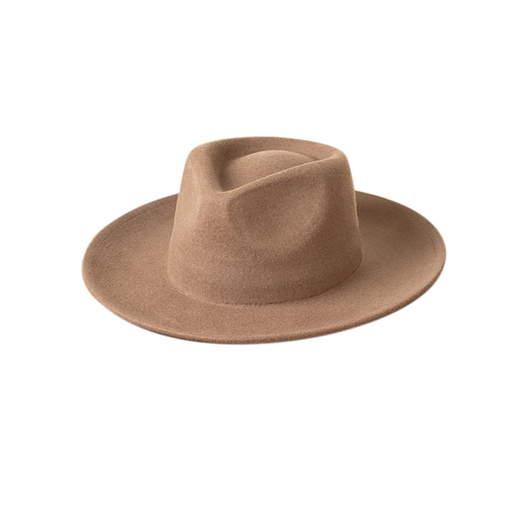 Stylish Wool Felt Fedora Hats for Women & Men - Classic Jazz Panama Caps with Bowler Design - Perfect for Outdoor Events, Concerts, and Fashion Outfits