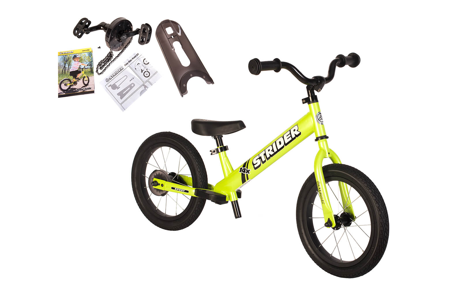 Strider 14x Sport Balance Bike with Pedal Kit - Kids Learning Bike for Ages 3-7 | Perfect for Backyard Riding, Neighborhood Adventures & First Bike Training