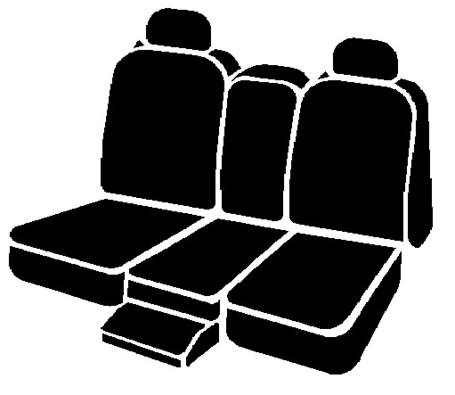 Fia TR49-40 Gray Custom Fit Front Seat Cover 40/20/40 Split Seat - Saddle Blanket Style for Trucks & SUVs | Durable Protection & Stylish Upgrade for Drivers