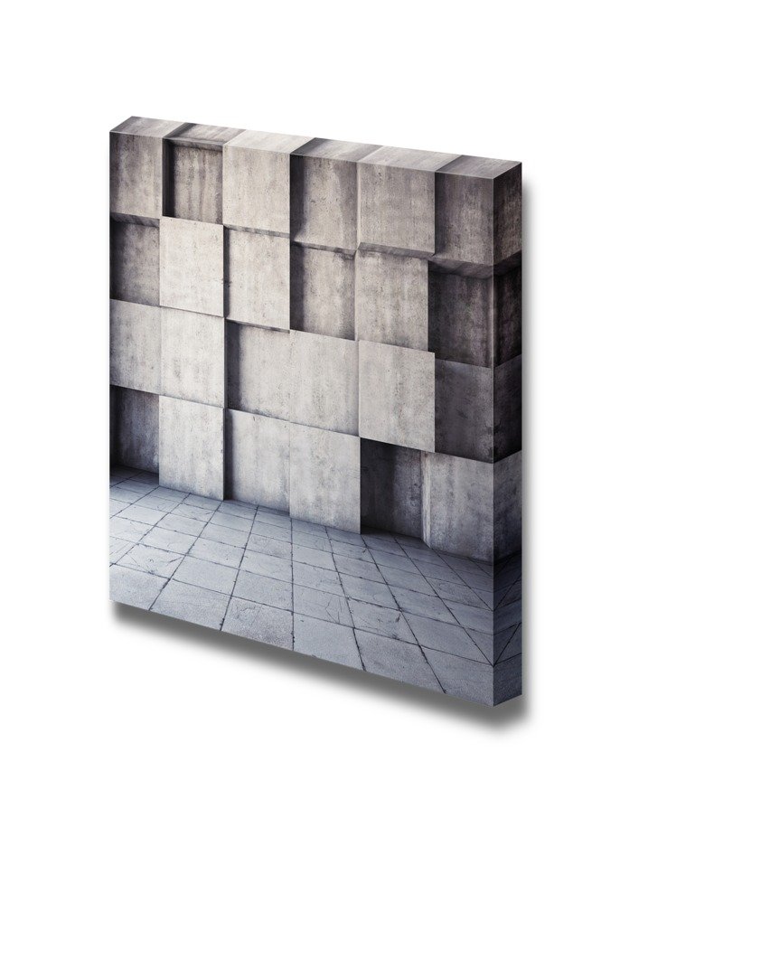 Abstract Geometric Canvas Wall Art - Modern Home Decor & Ready to Hang 12x12 Inch Framed Giclee Print | Perfect for Living Room, Bedroom & Office Decoration