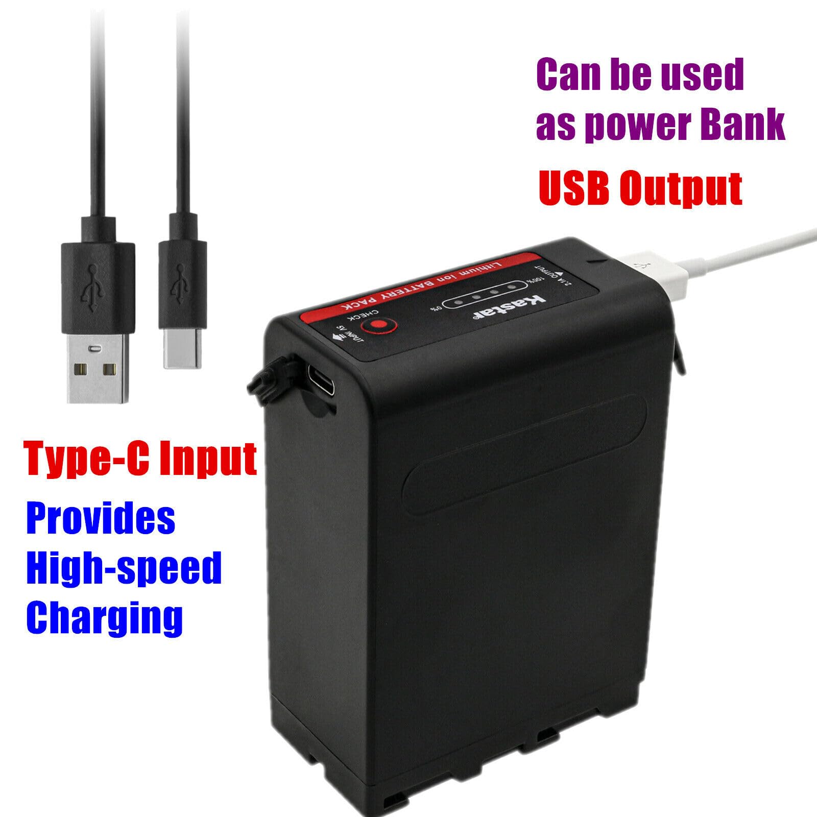 Kastar 4-Pack NP-F990EXP Replacement Battery & CH04 Dual Fast Charger Compatible with Sony DCR-TRV Series Cameras - Perfect for Travel, Vlogging & Extended Shooting Sessions