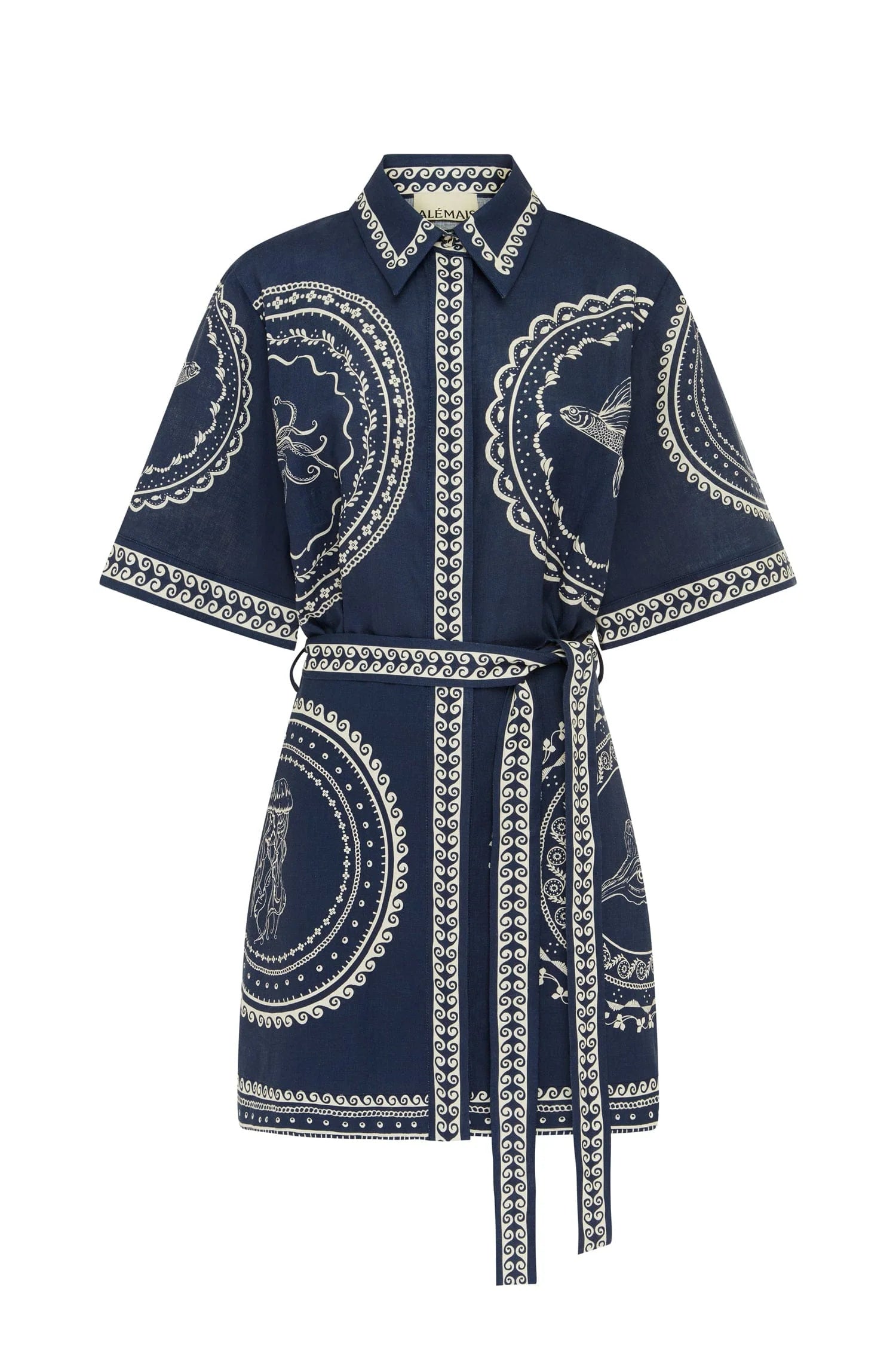 Alémais Oceane Mini Dress - Floral Print Summer Dress for Women, Beach Vacation Outfit, Party Wear, Casual Day Dress | Perfect for Beach, Brunch, and Date Nights