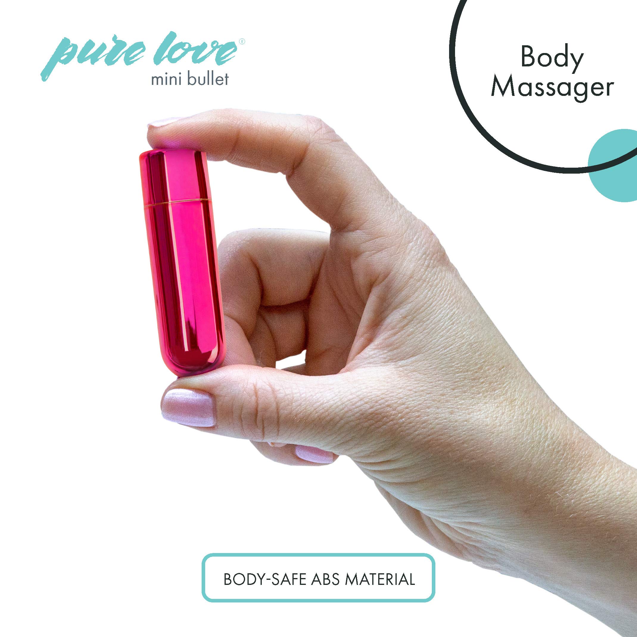 Pure Love Mini Bullet Vibrator - Rechargeable Travel Size Adult Sex Toy in Pink | Perfect for Discreet Pleasure at Home, Travel & Couples Play