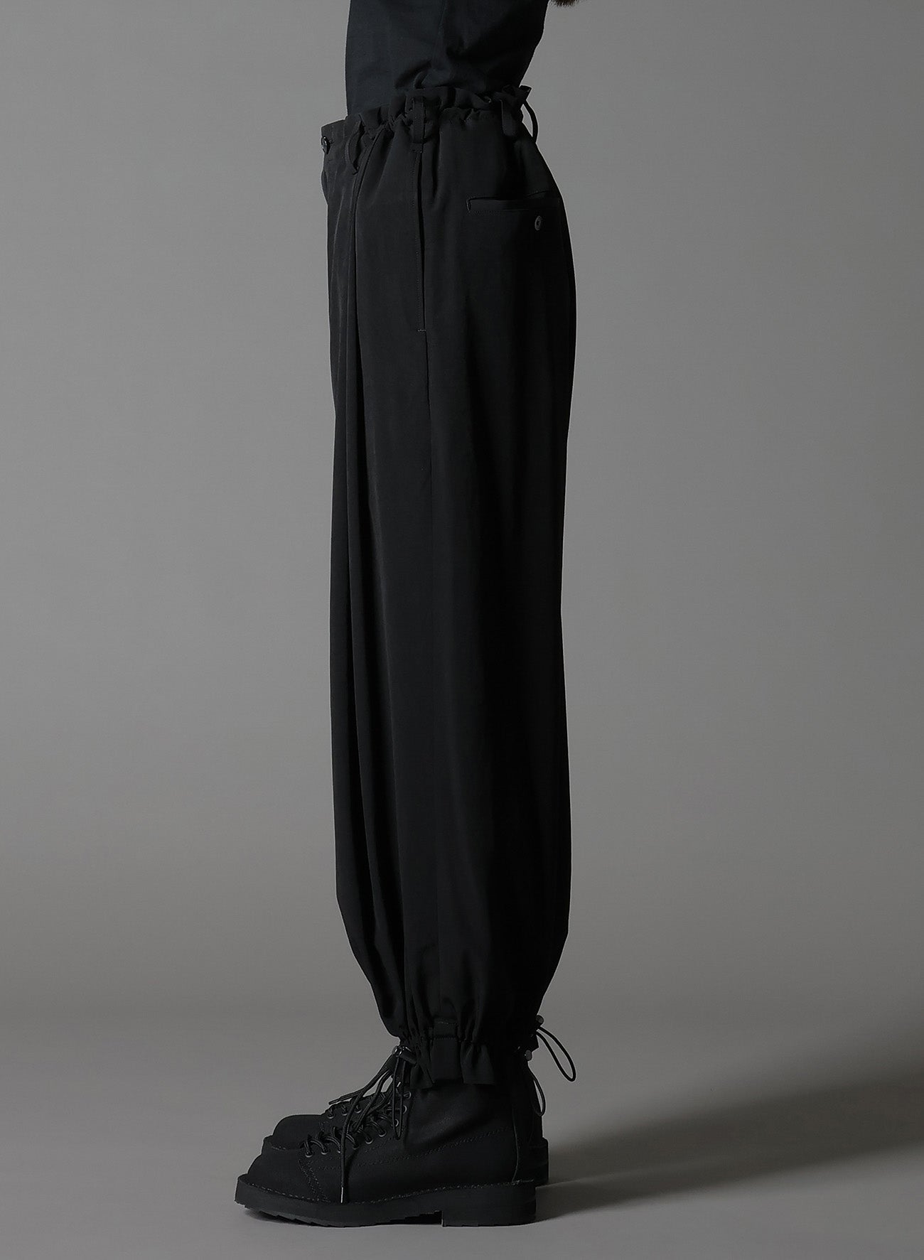 CREPE DE CHINE 2 TUCK HEM DRAWCORD PT - Elegant Flowy Women's Blouse with Adjustable Drawstring for Casual & Office Wear