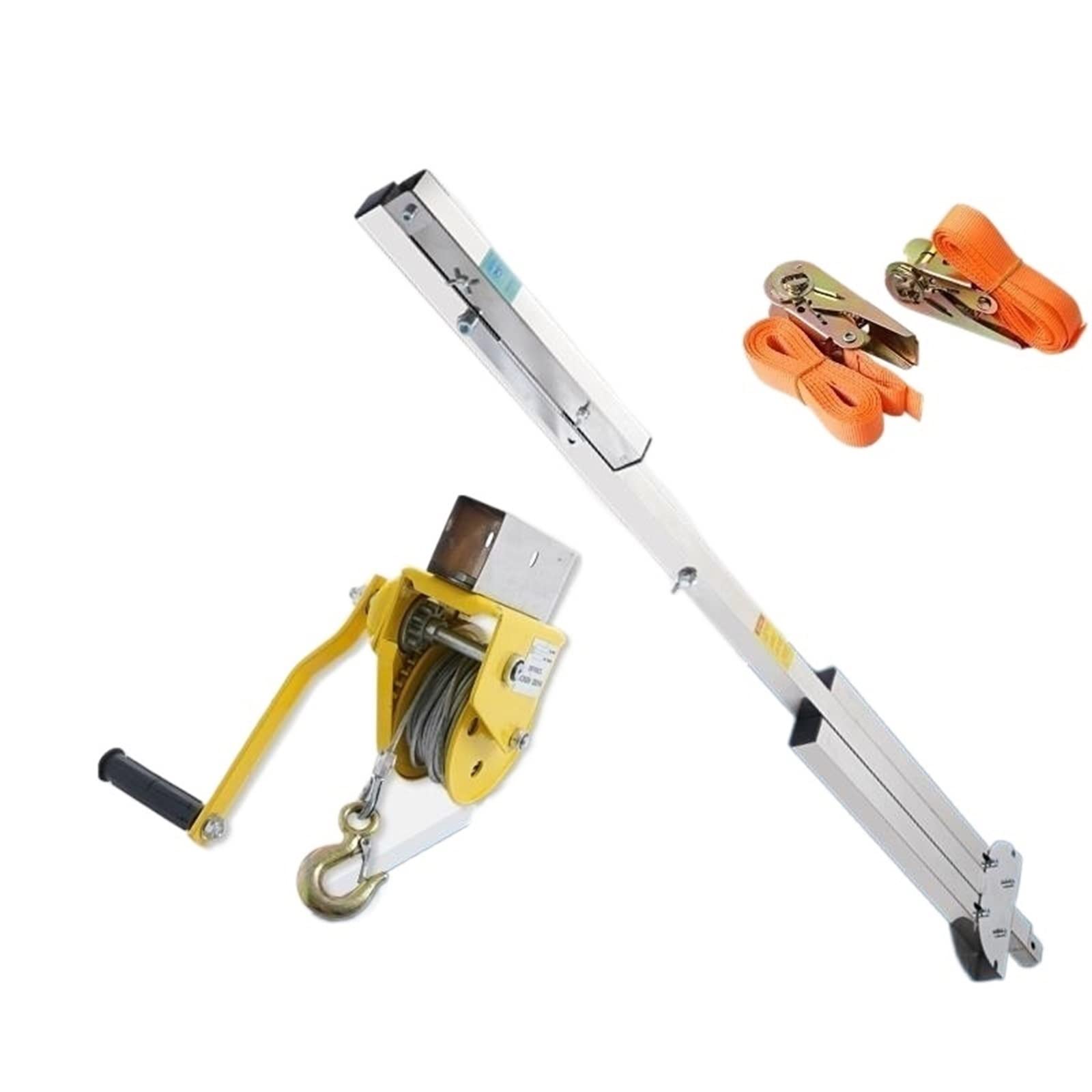 HPTHLY Stainless Steel Folding AC Lift Bracket with Manual Winch - Heavy Duty Hoist for Air Conditioner Installation & Maintenance | Perfect for HVAC Technicians, Home Renovation & Commercial Use