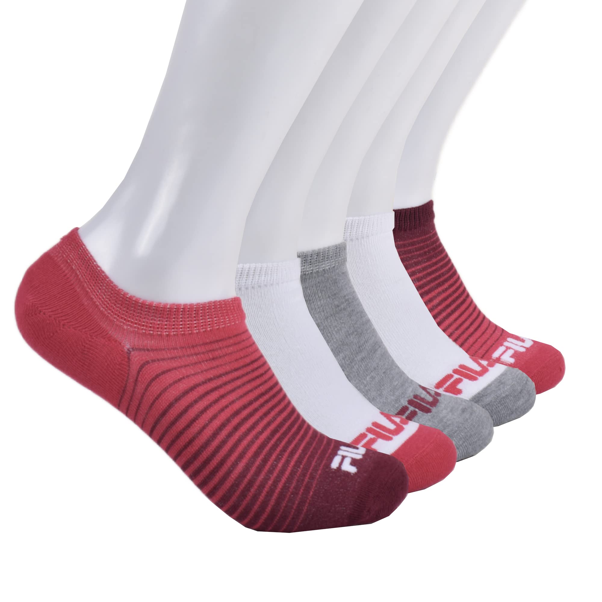 Fila Women's Super No Show Socks - 3 Pack Low Cut Invisible Socks for Running, Sneakers & Casual Wear - Breathable & Comfortable Athletic Socks