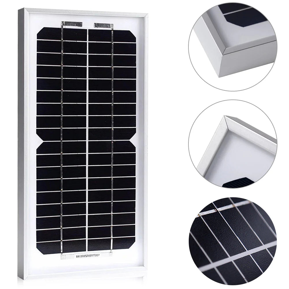 ACOPOWER 5W 12V Monocrystalline Solar Panel - Portable Solar Charger for RV, Boat, Camping & Outdoor Power Supply