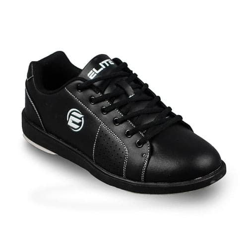 ELITE Men's Classic Black Bowling Shoes - Wide Width for Comfort & Performance - Perfect for League Play & Casual Bowling