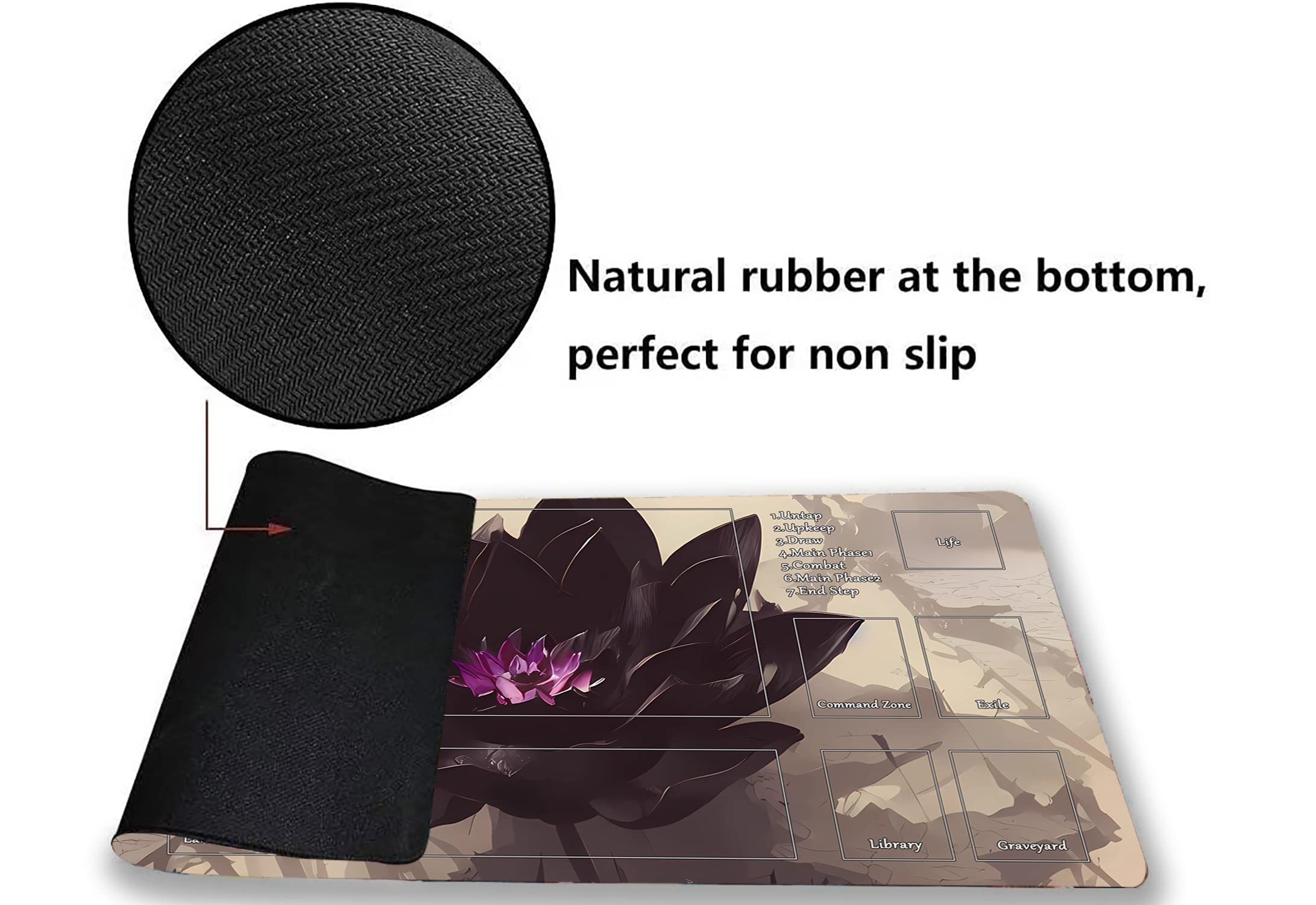 Premium MTG Playmat 24x14 Inches - Non-Slip Rubber Surface TCG Game Mat with Storage Bag for Magic: The Gathering, Yu-Gi-Oh, Pokemon & Card Games - Perfect for Tournaments, Home Play & Collectors