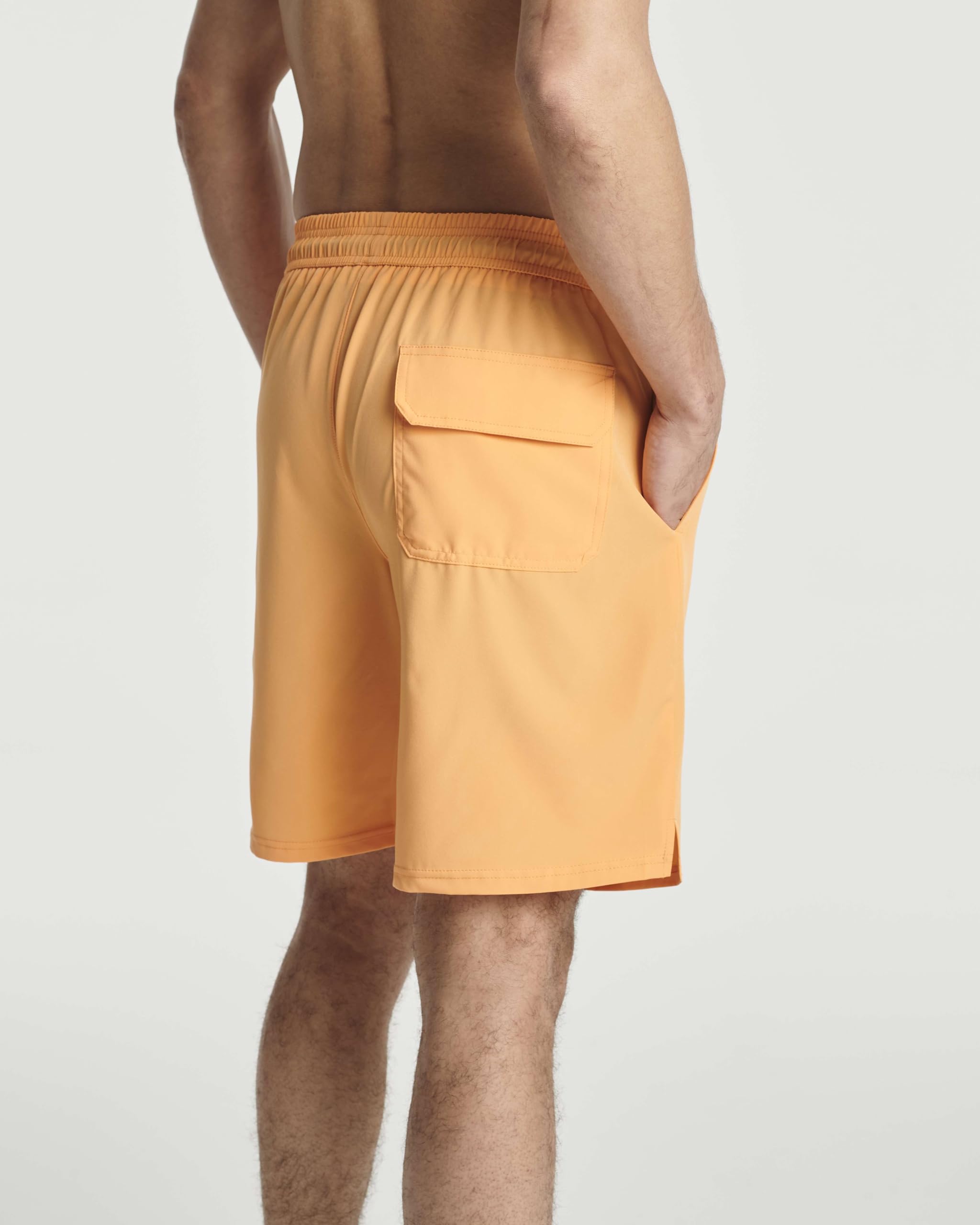 Real Essentials 3-Pack Men's 9-Inch 2-in-1 Swim Trunks with Compression Liner & Back Flap Pocket - Quick-Dry Board Shorts for Swimming, Beach & Water Sports