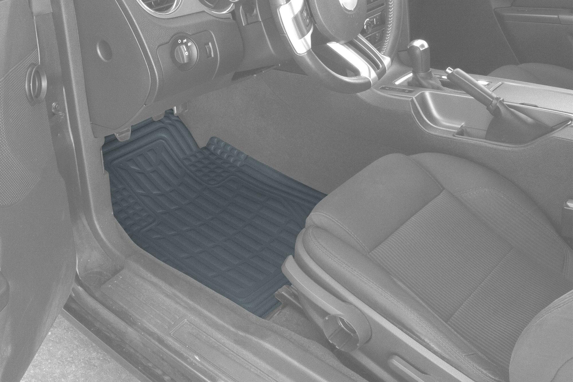Eurow Universal Cut-to-Fit Car Floor Mats 4-Piece Set - All-Weather Protection, Non-Slip Gray Car Mats for Sedans, SUVs & Trucks - Perfect for Daily Commute, Road Trips & Off-Road Adventures